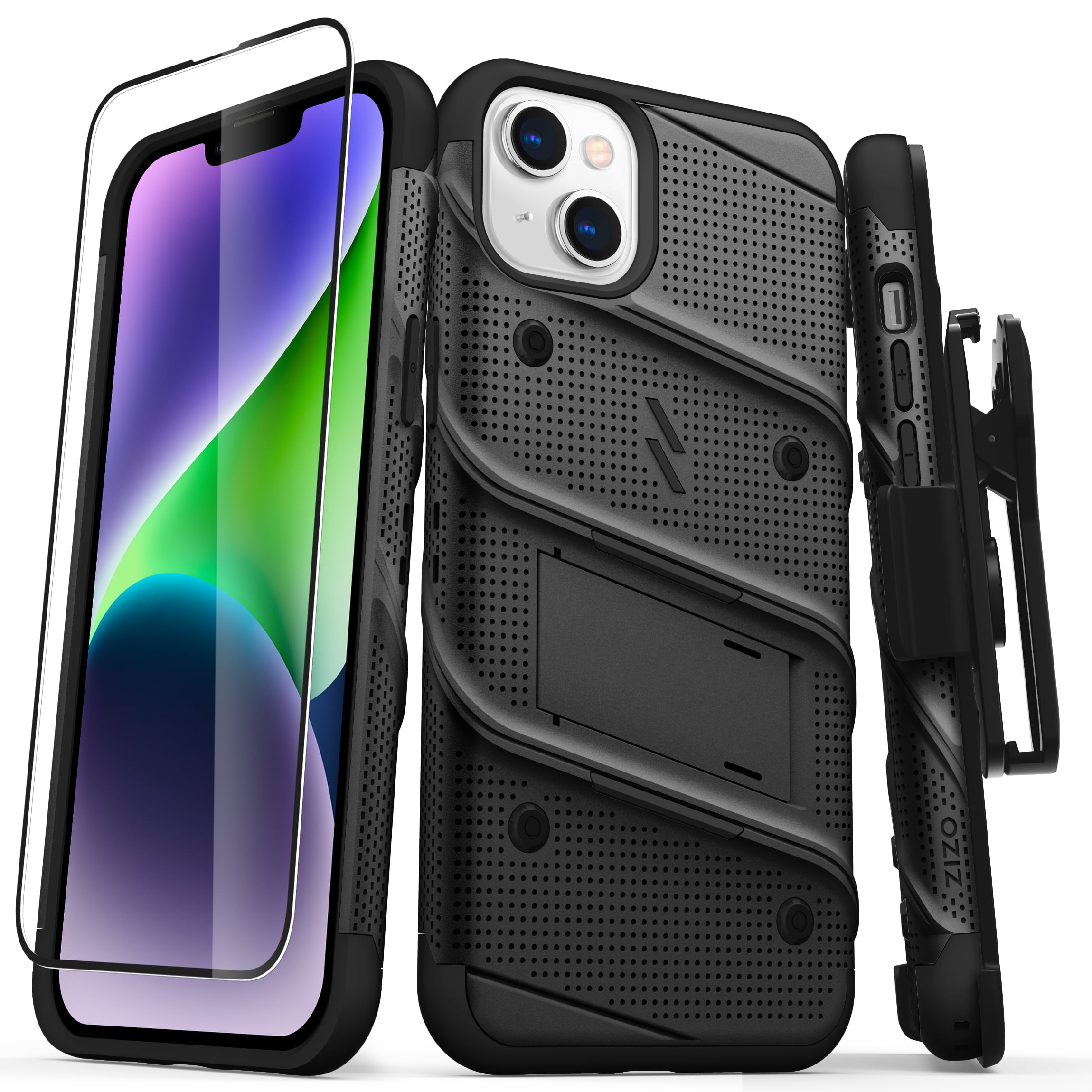 Picture of ZIZO BOLT Bundle iPhone 14 Plus (6.7) Case with Tempered Glass - Black