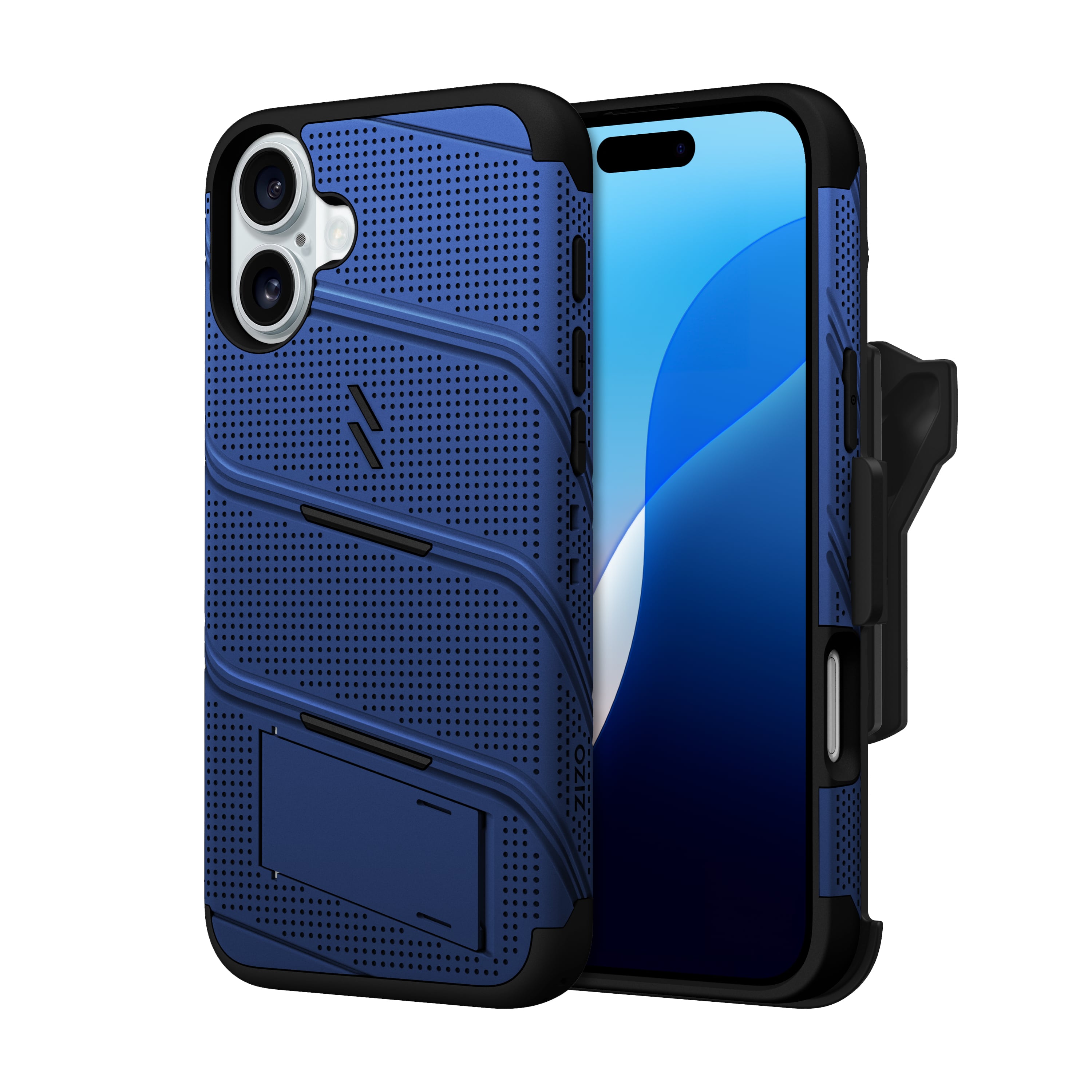 Picture of ZIZO BOLT Bundle iPhone 16 Plus Case with Tempered Glass - Blue