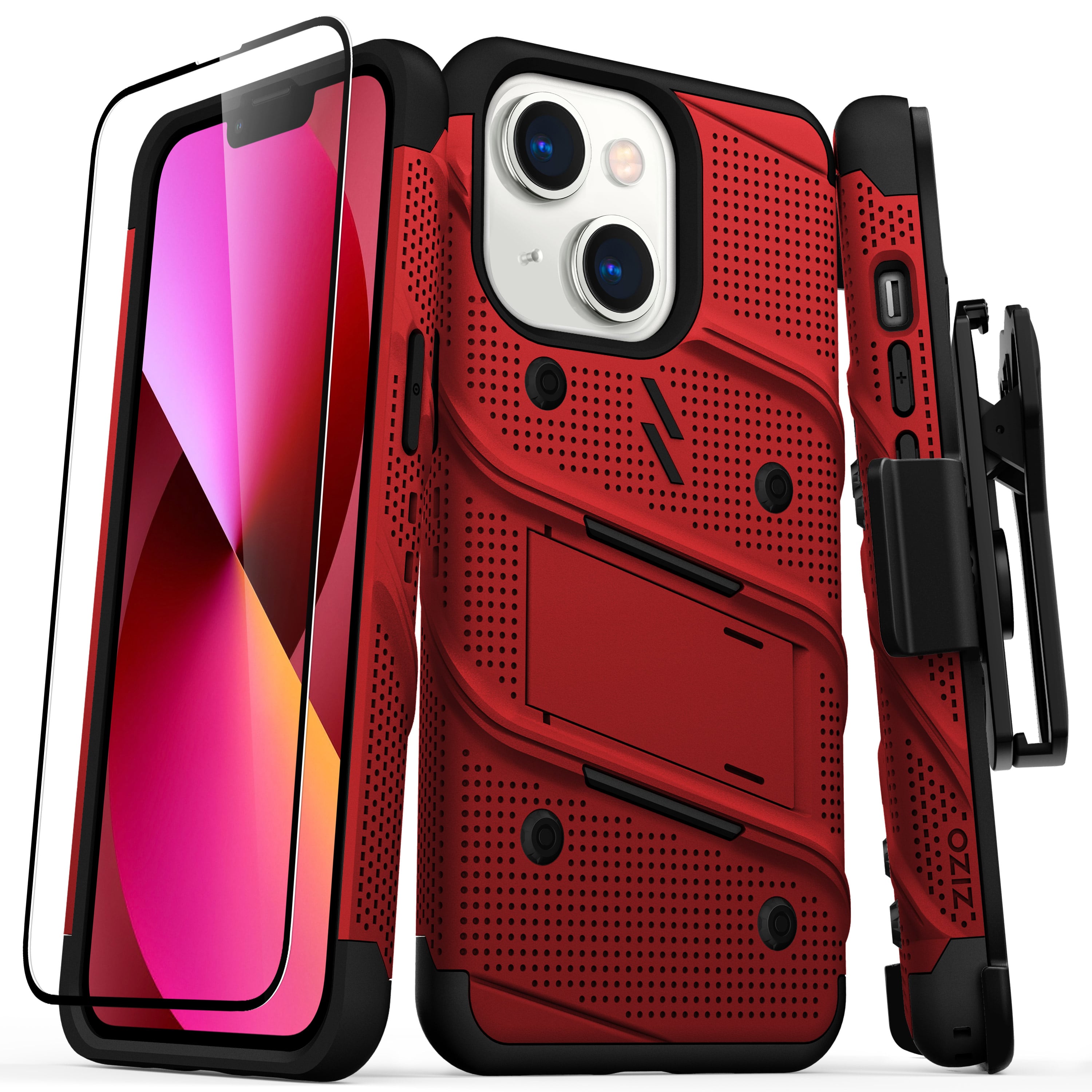 Picture of ZIZO BOLT Bundle iPhone 13 Case - Red