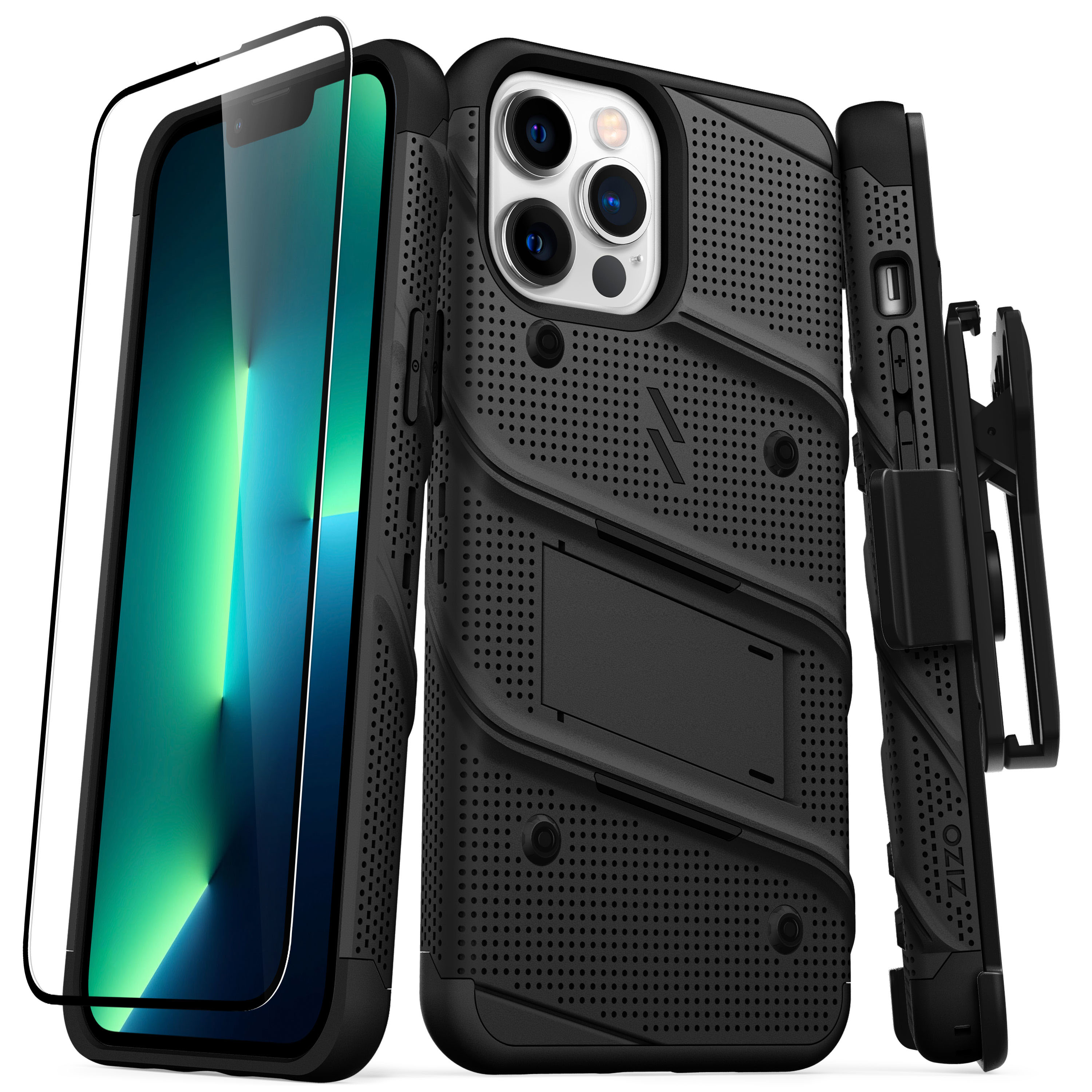 Picture of ZIZO BOLT Bundle iPhone 13 Pro Max Case - Black