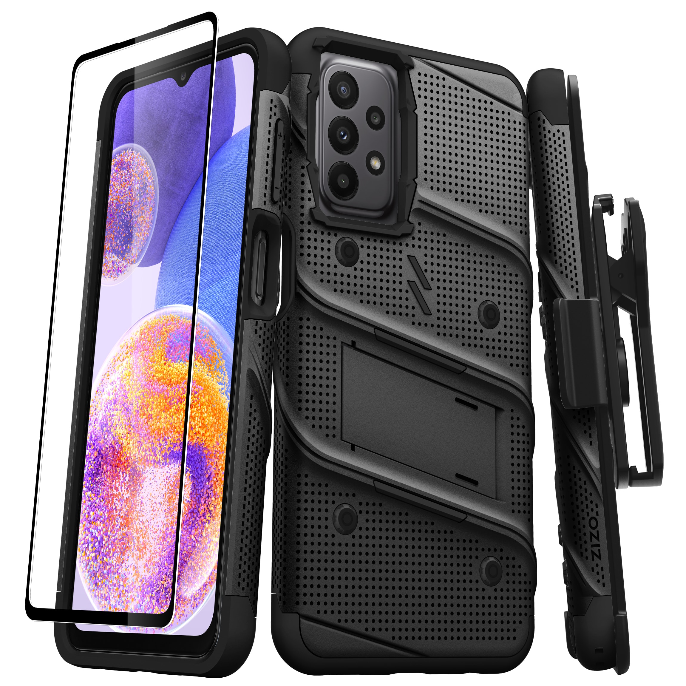 Picture of ZIZO BOLT Bundle Galaxy A23 5G Case with Tempered Glass - Black