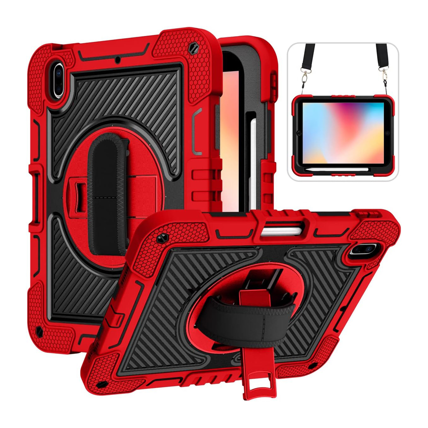 Picture of CLICK Fortitude Series Case for iPad 10.9in (10th generation) - Black & Red