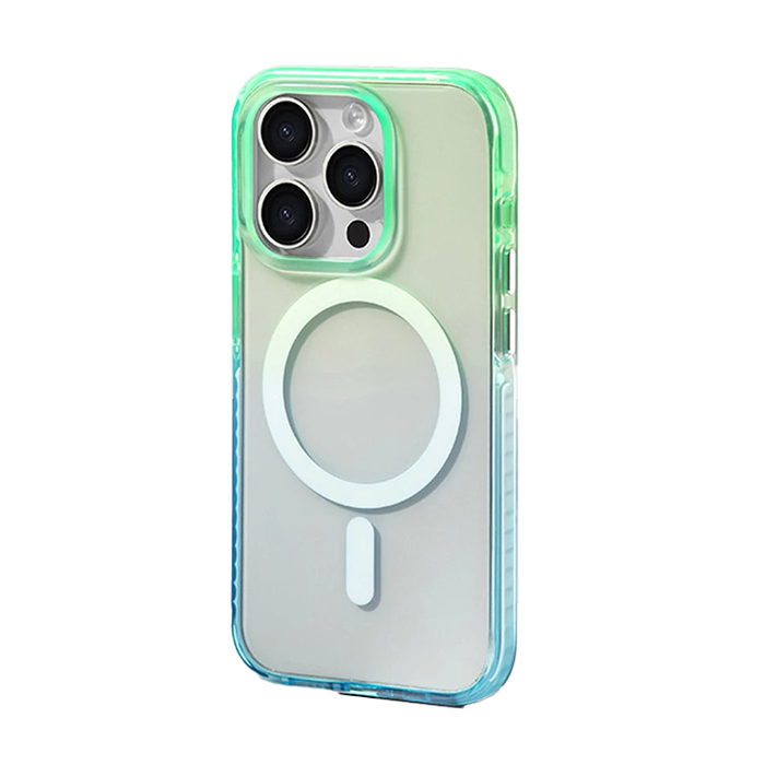 Picture of CLICK Clear Ombre Series iPhone 12 / iPhone 12 Pro Case - Green Blue