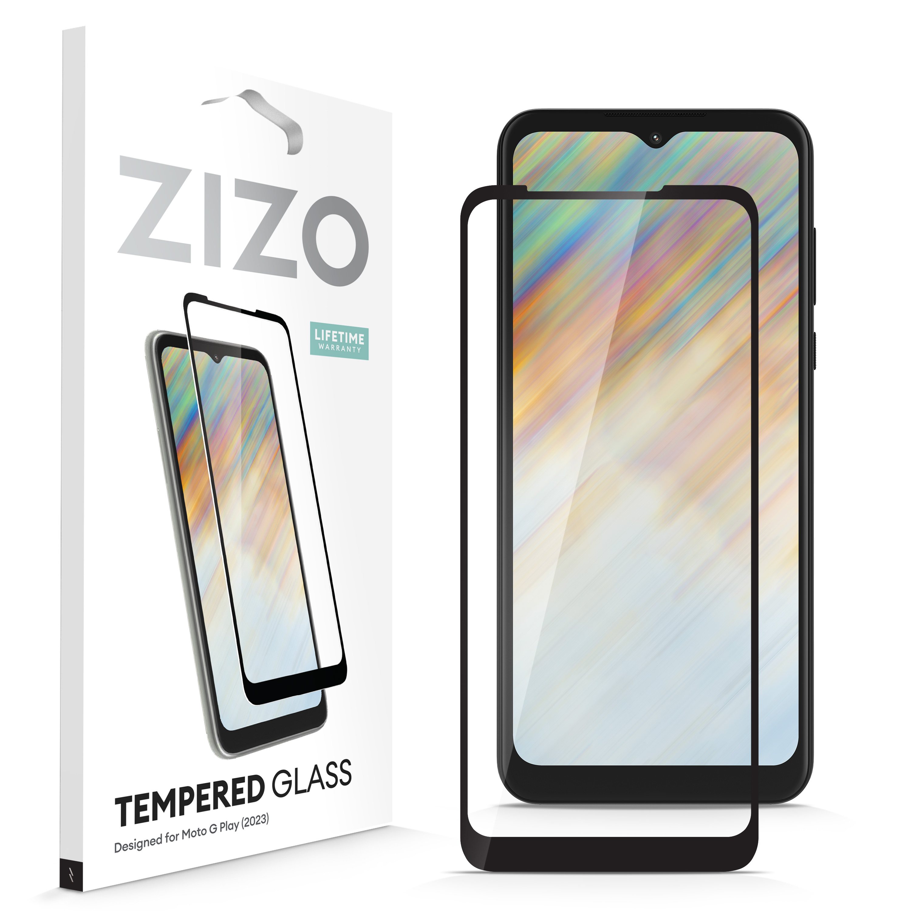 Picture of ZIZO TEMPERED GLASS Screen Protector for moto g play (2023) - Black