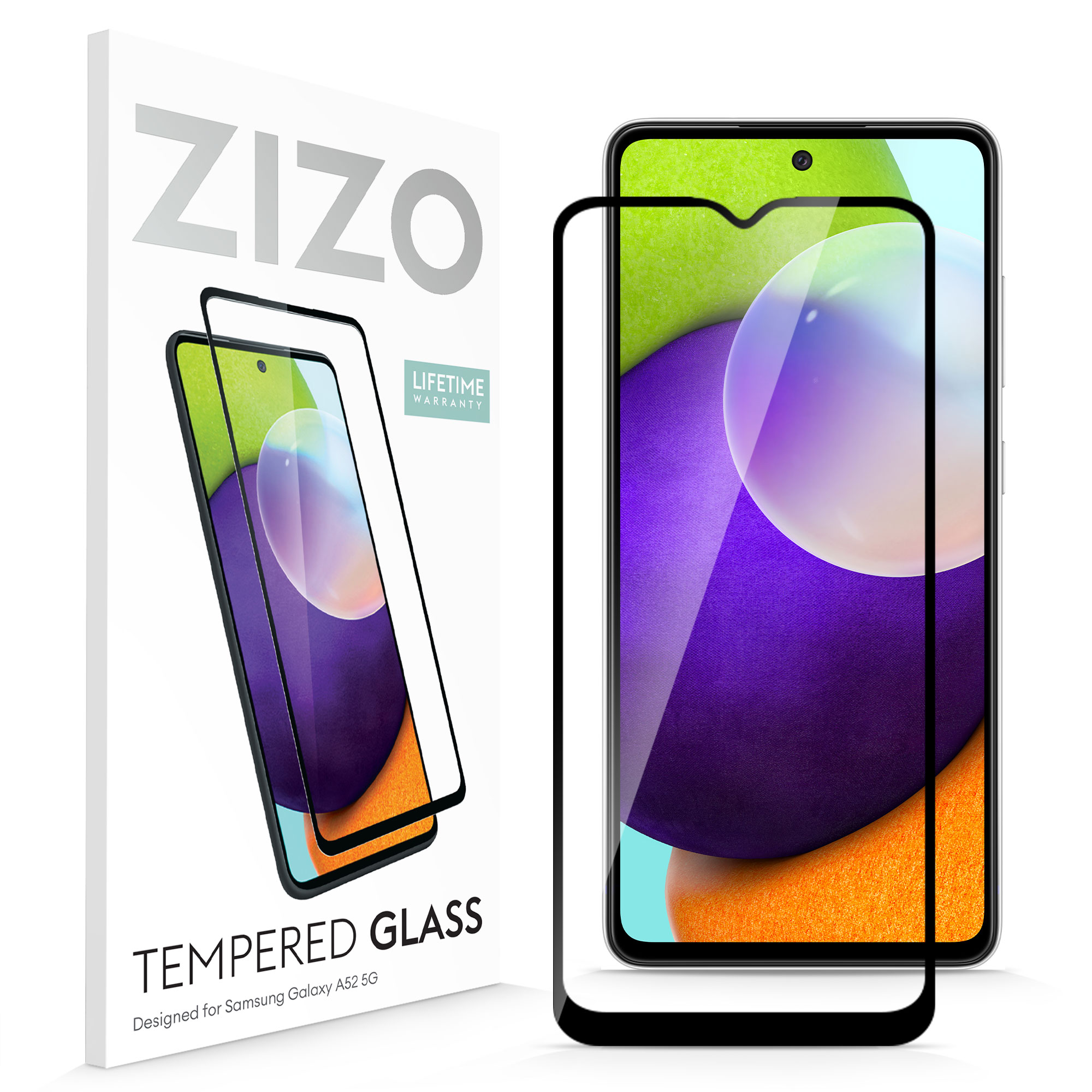 Picture of ZIZO TEMPERED GLASS Screen Protector for Galaxy A52 5G - Black