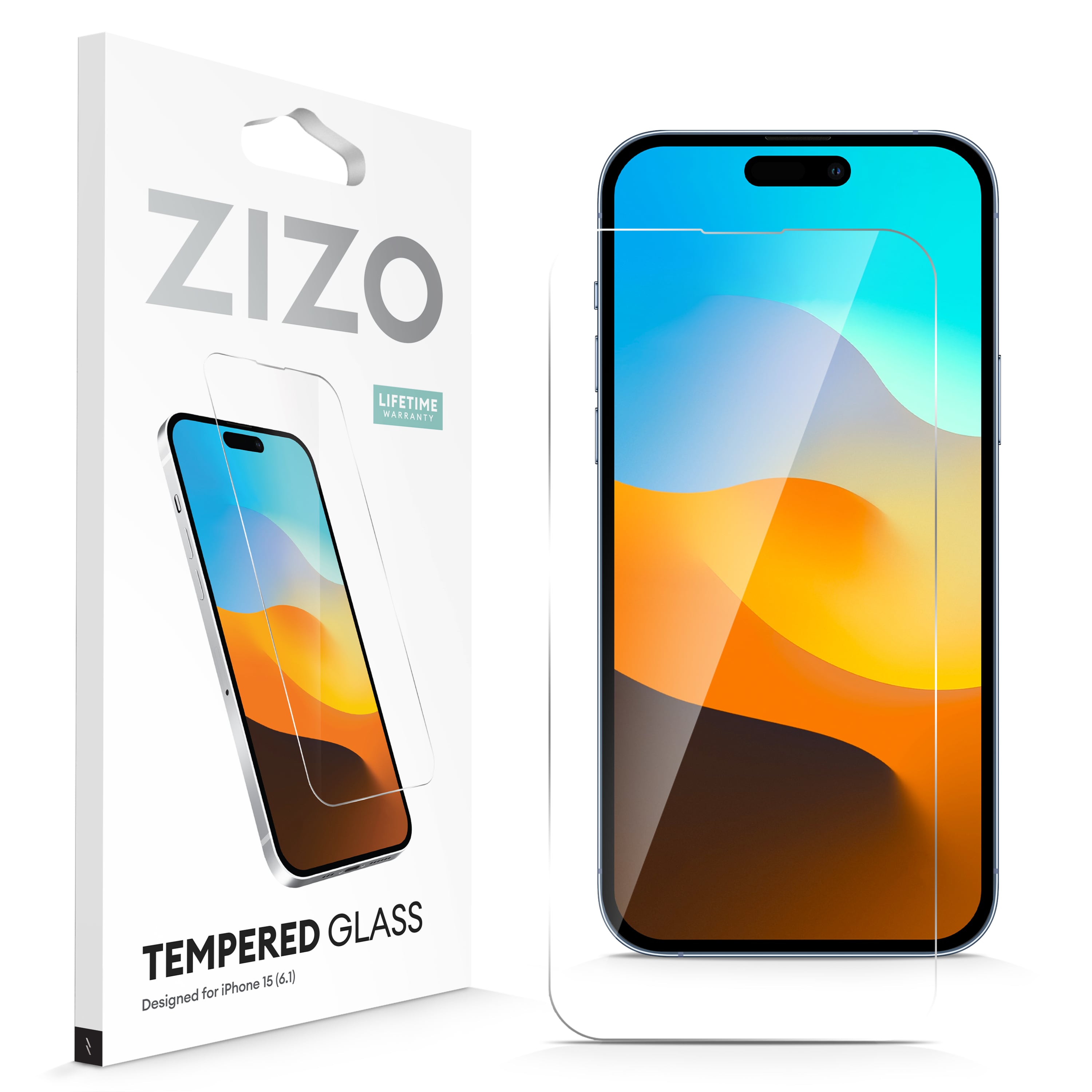 Picture of ZIZO TEMPERED GLASS Screen Protector for iPhone 15 / 15 Pro - Clear