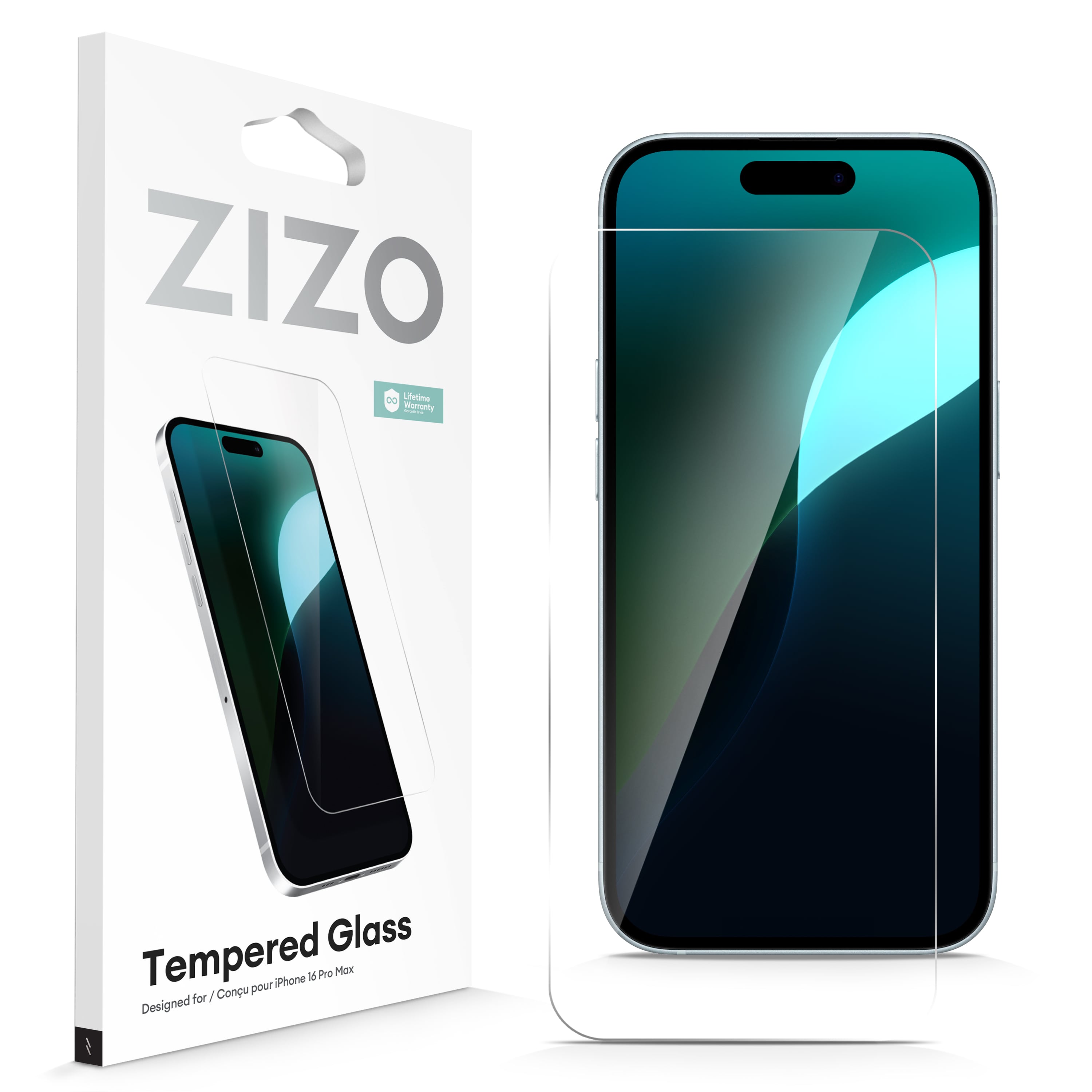 Picture of ZIZO TEMPERED GLASS Screen Protector for iPhone 16 Pro Max - Clear