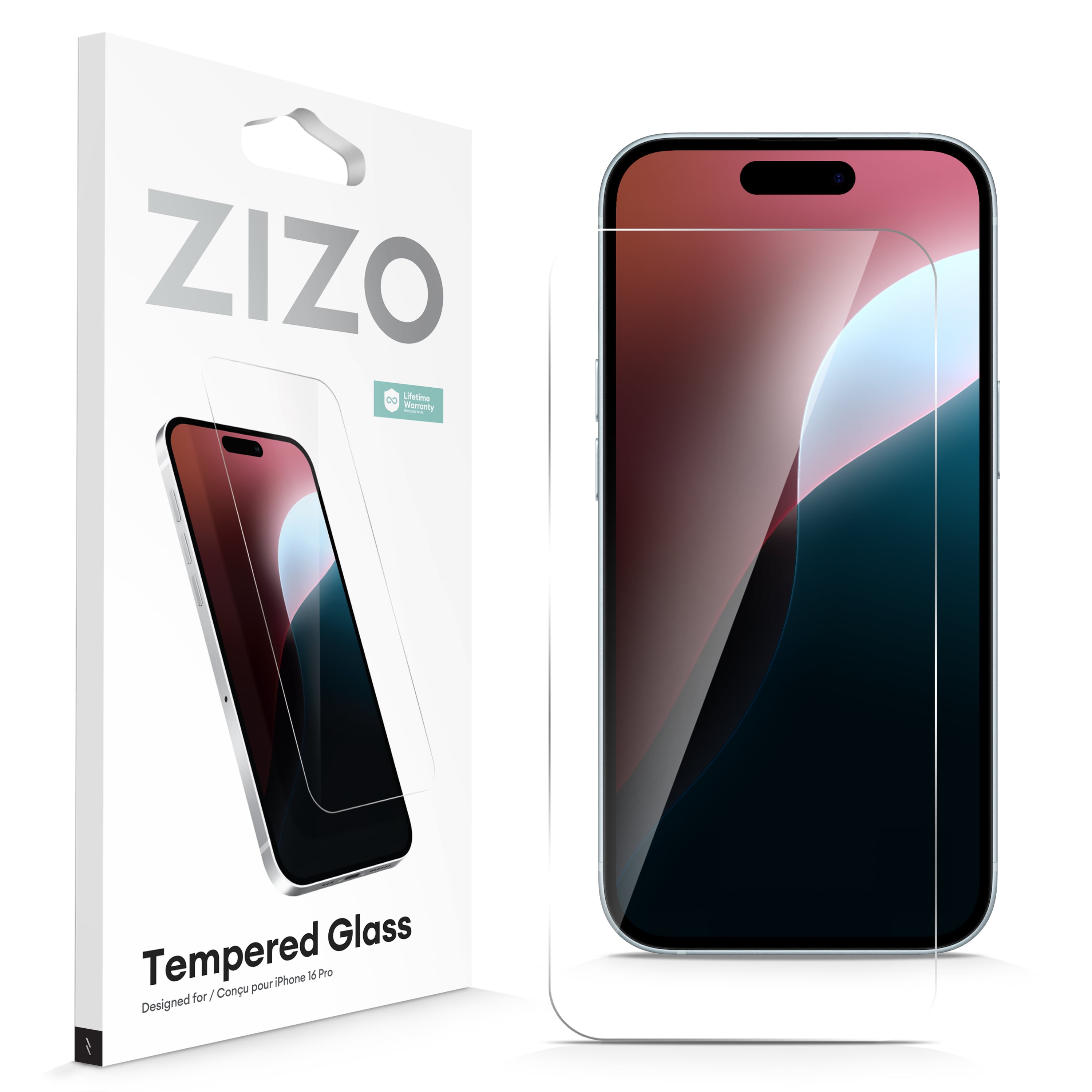 Picture of ZIZO TEMPERED GLASS Screen Protector for iPhone 16 Pro - Clear