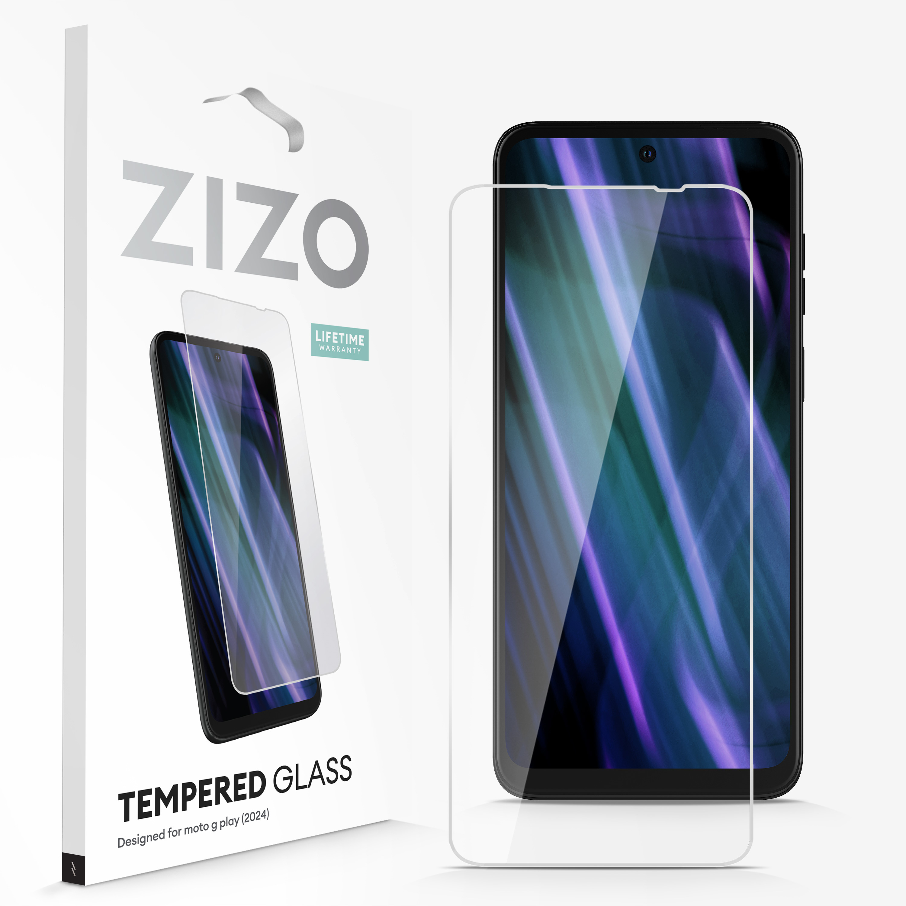 Picture of ZIZO TEMPERED GLASS Screen Protector for moto g Play (2024) - Clear