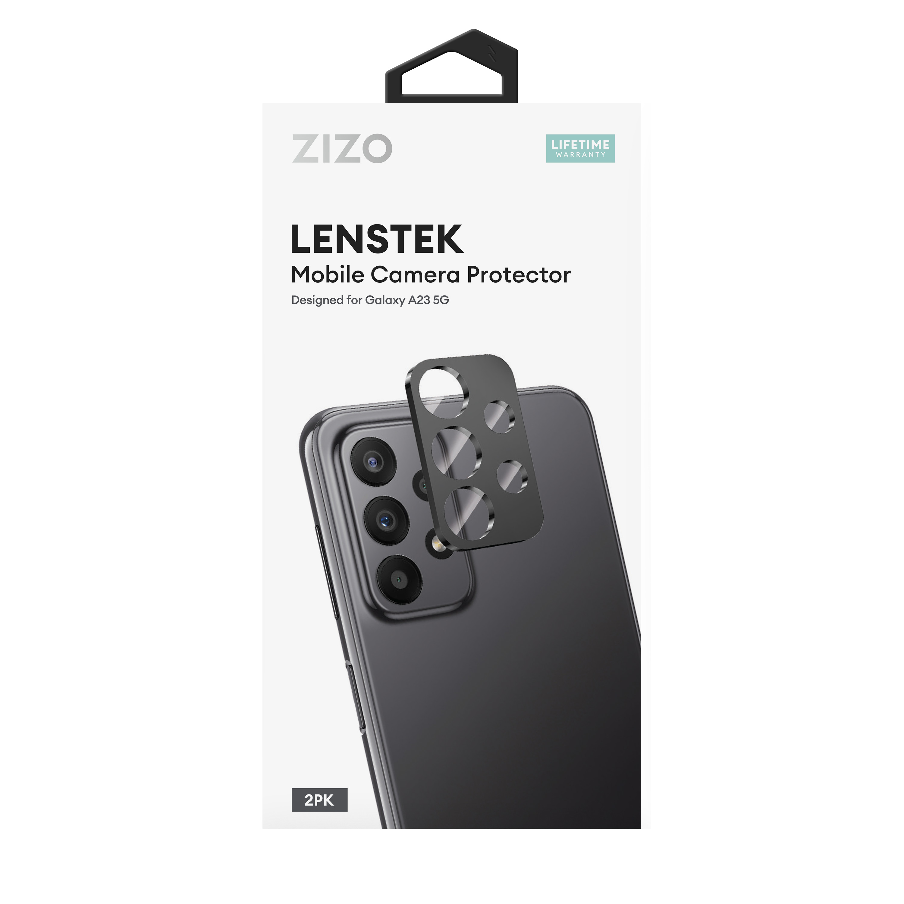 Picture of ZIZO LensTek Galaxy A23 5G Camera Lens Protector (2 Pack) - Black