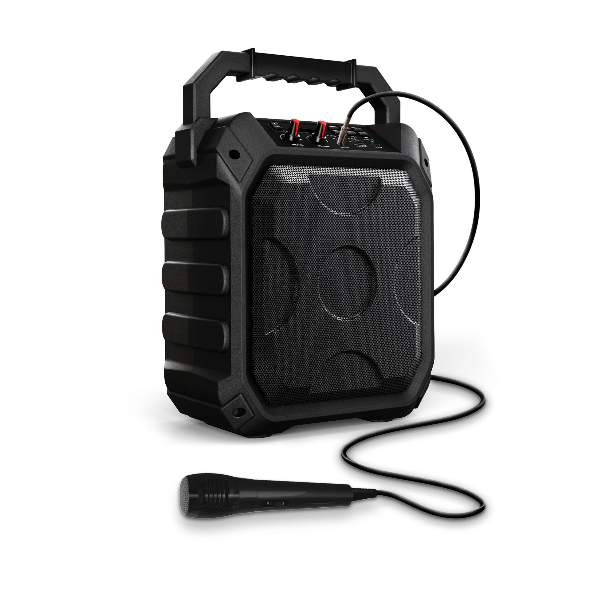 Picture of ZIZO Rokr Z1 Portable Bluetooth Speaker with 15W Output LED Dispaly AUX Micro SD USB Line In Jack Rechargeable Battery FM (Black)