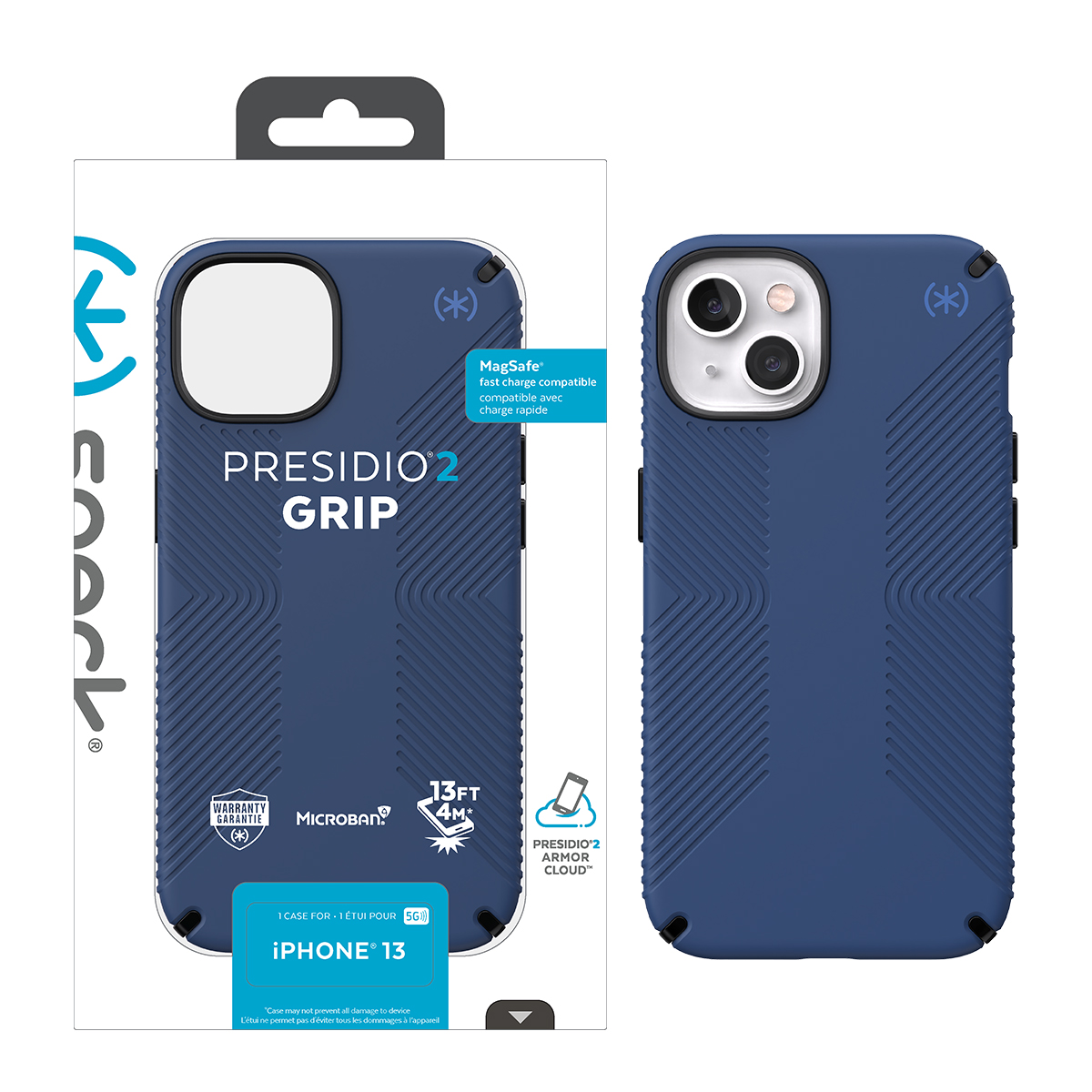 Picture of IPHONE 13 PRESIDIO2 GRIP (COASTAL BLUE/BLACK/STORM BLUE)