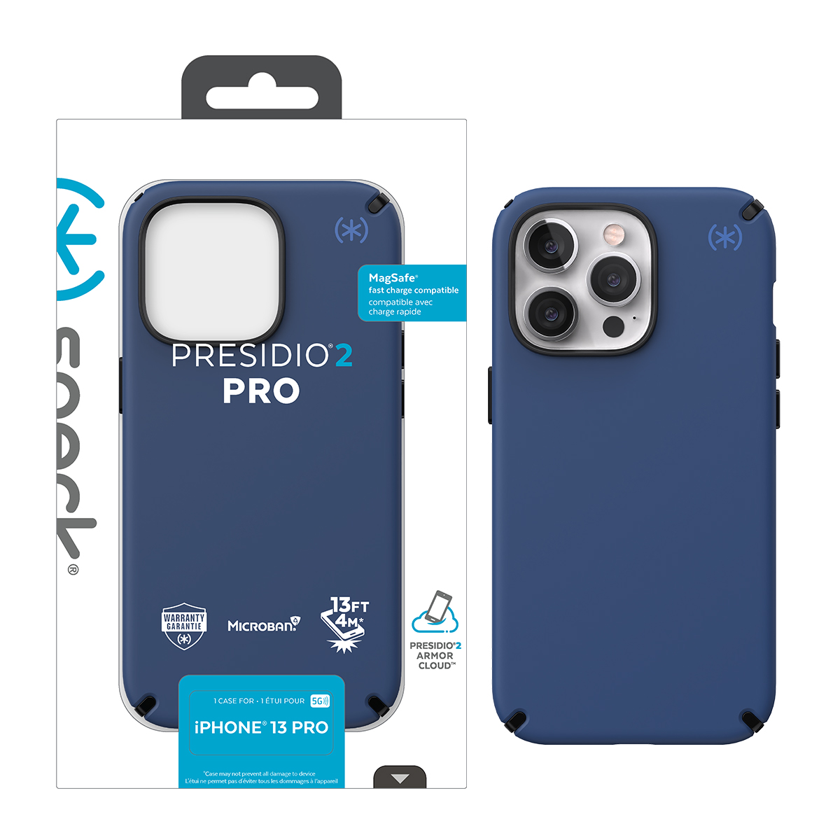 Picture of Speck iPhone 13 Pro PRESIDIO2 PRO Case - Storm Blue