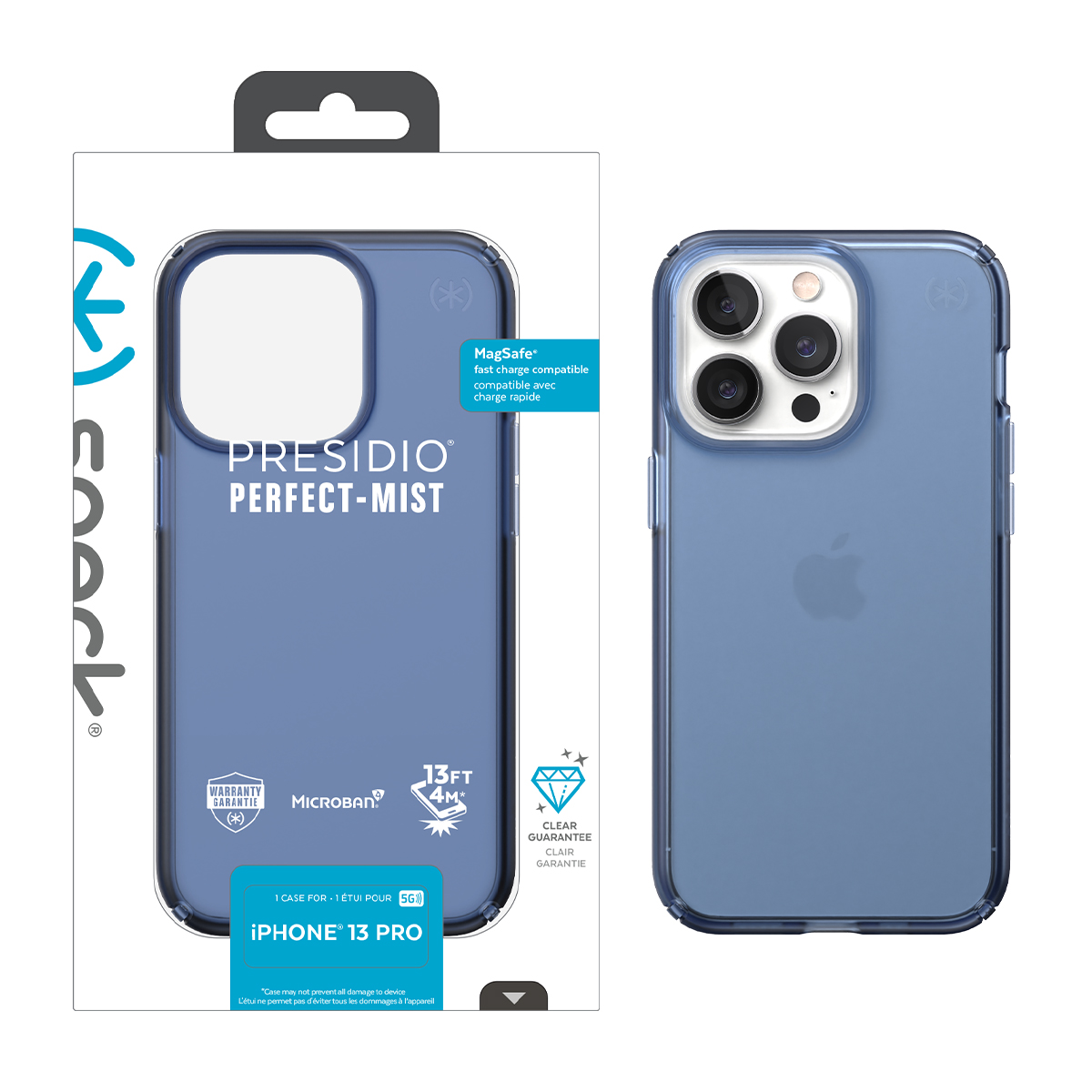 Picture of IPHONE 13 PRO - PRESIDIO PERFECT CLEAR MIST (COASTAL BLUE/COASTAL BLUE)