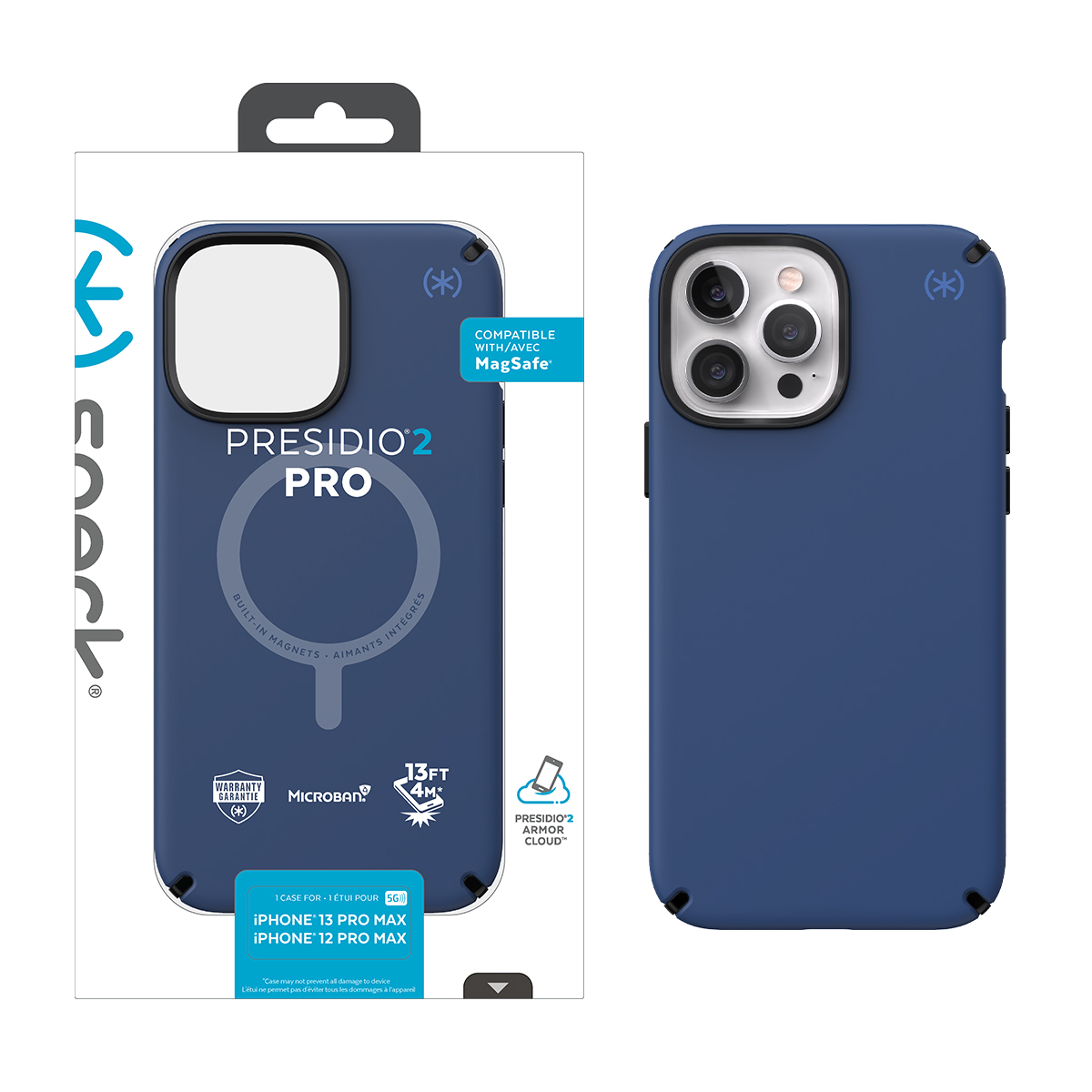 Picture of IPH13PMAX/12PMAX PRESIDIO2 PRO +MS (COASTAL BLUE/BLACK/STORM BLUE)