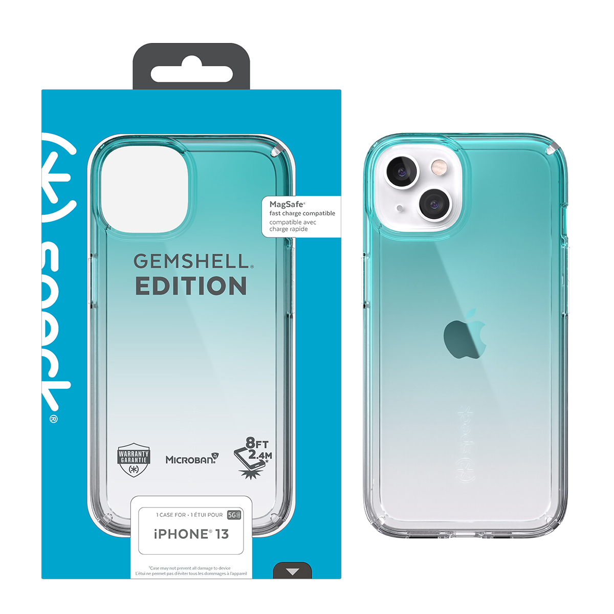 Picture of Speck iPhone 13 GEMSHELL OMBRE Case - Totally Teal Fade