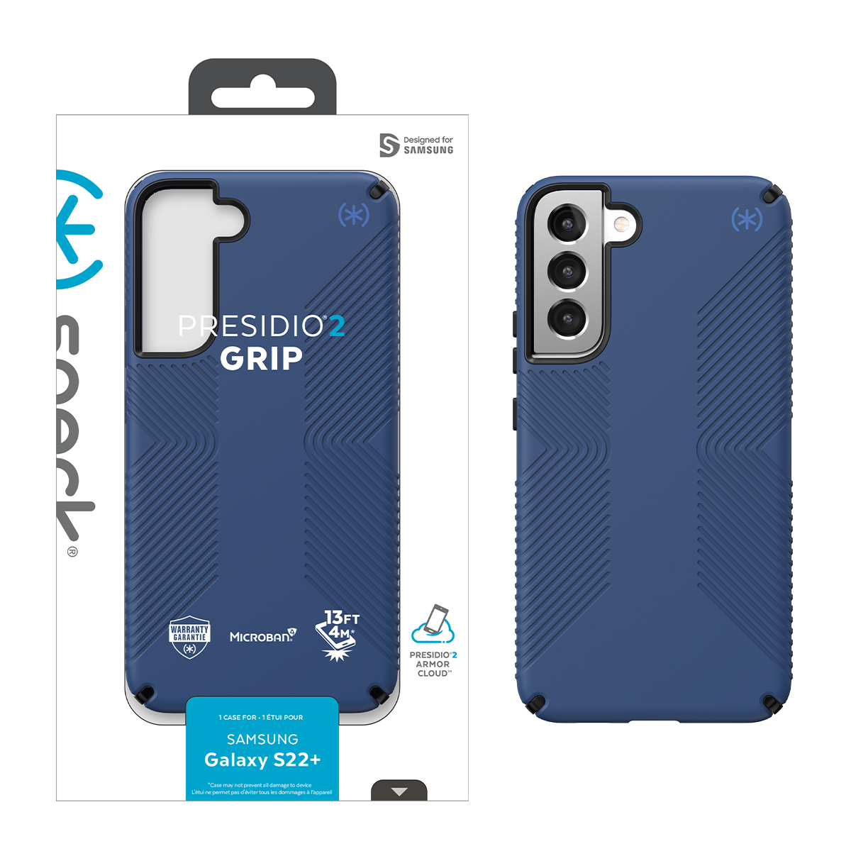 Picture of SAMSUNG GALAXY S22+ PRESIDIO2 GRIP (COASTAL BLUE/BLACK/STORM BLUE)