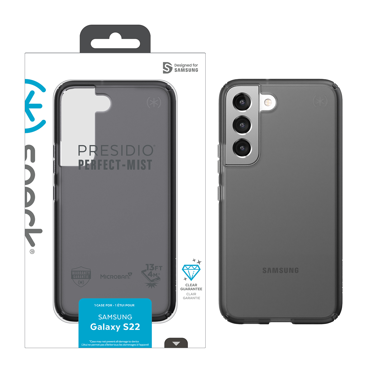 Picture of Speck Samsung Galaxy S22 PRESIDIO PERFECT-MIST Case - Obsidian