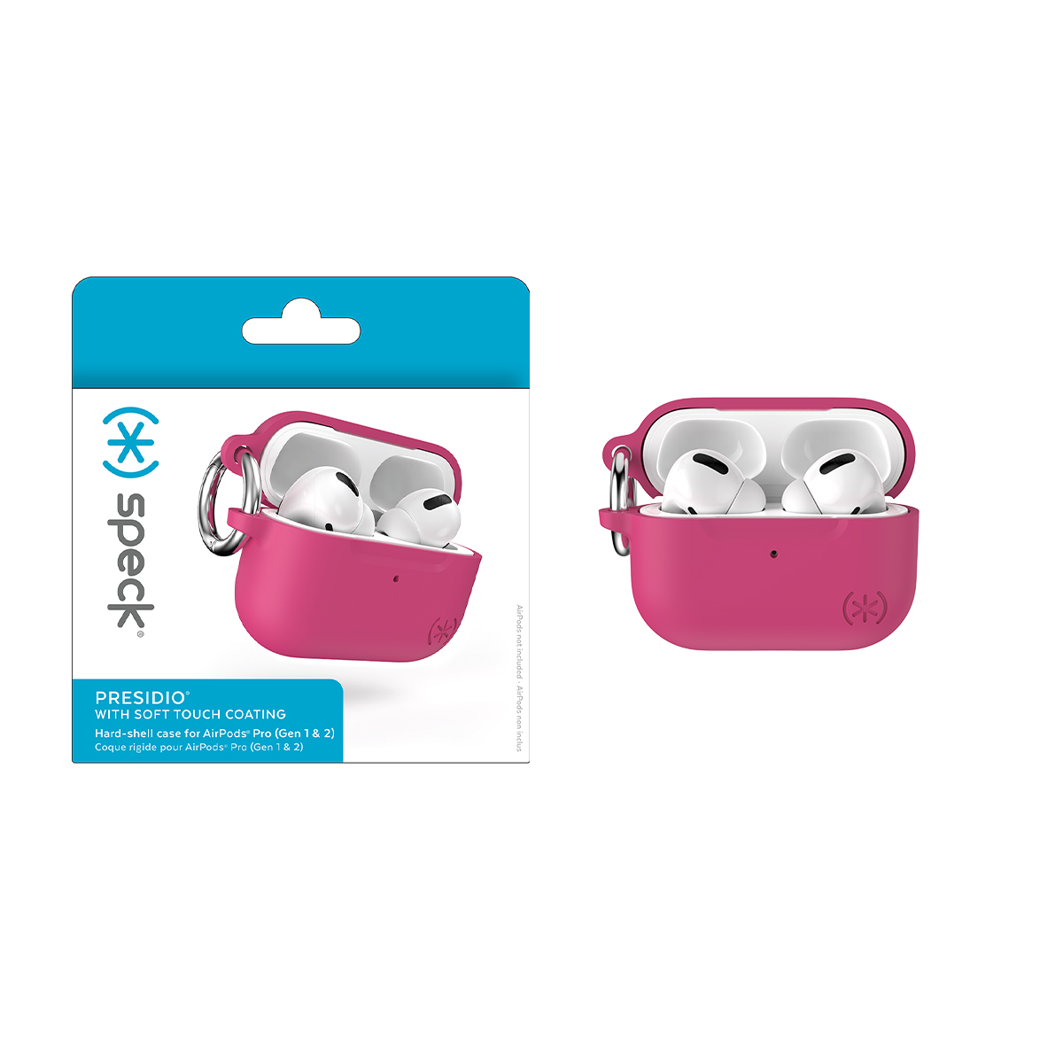 Picture of Speck Apple AirPods (2nd Gen) Presidio with Soft Touch Coating Case – Digital Pink