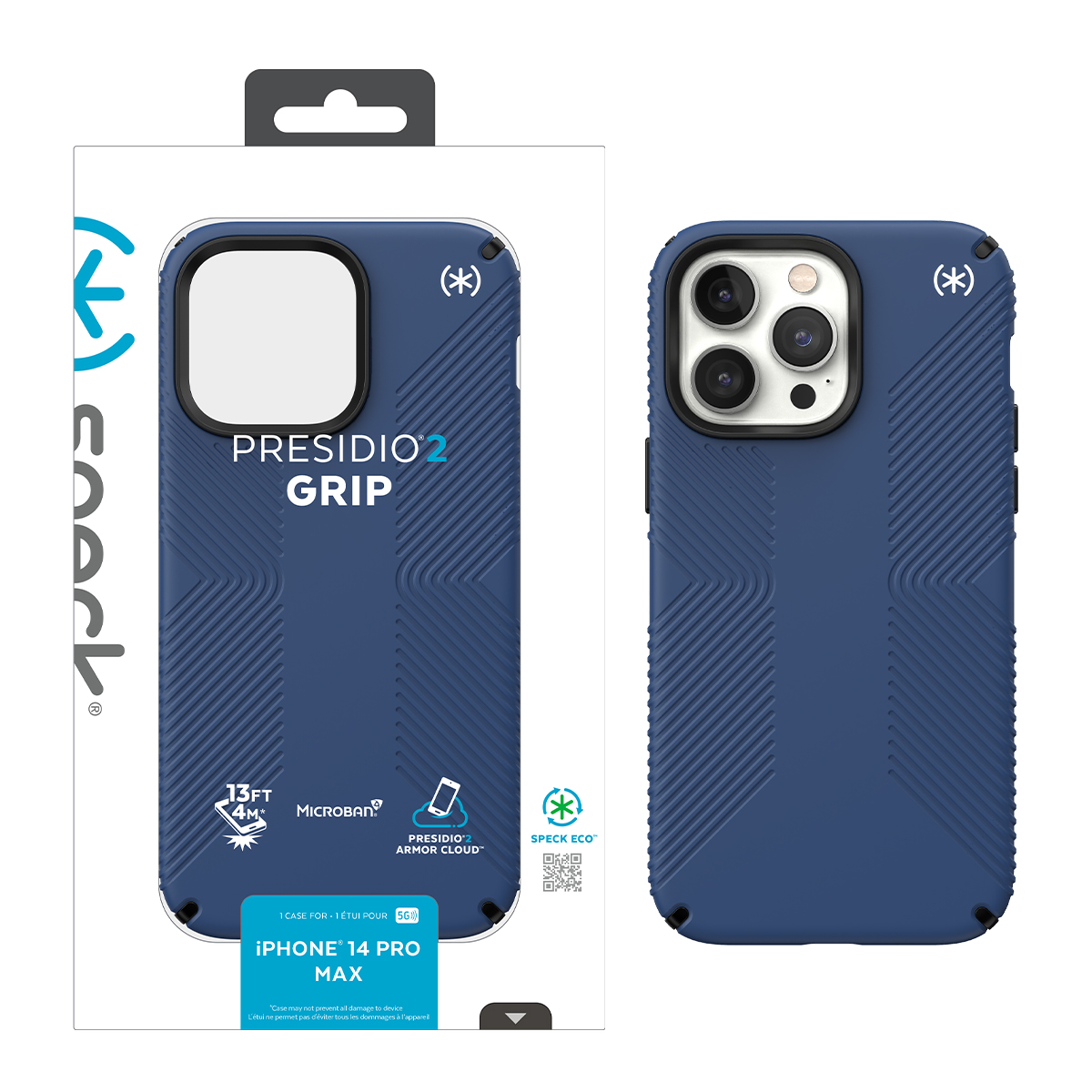 Picture of IPHONE 14 PRO MAX PRESIDIO 2 GRIP (COASTAL BLUE/BLACK/WHITE)