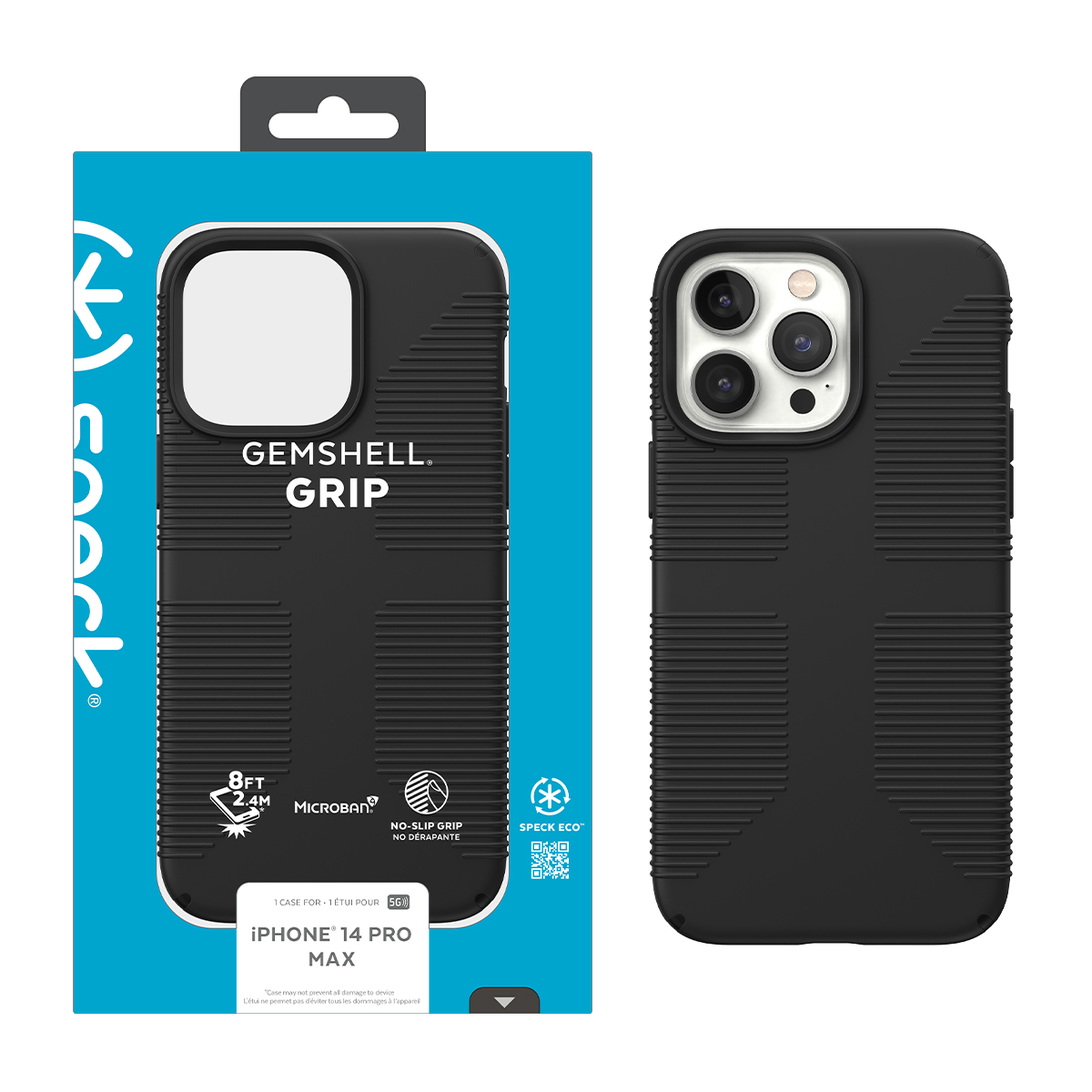 Picture of IPHONE 14 PRO MAX GEMSHELL GRIP (BLACK/BLACK)