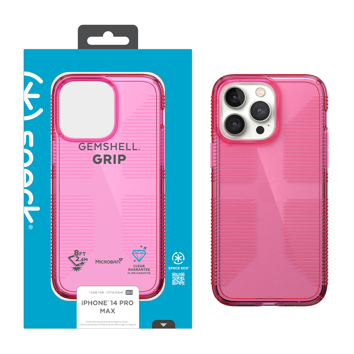 Picture of IPHONE 14 PRO MAX GEMSHELL GRIP (DREAM PINK TINT/DREAM PINK TINT)