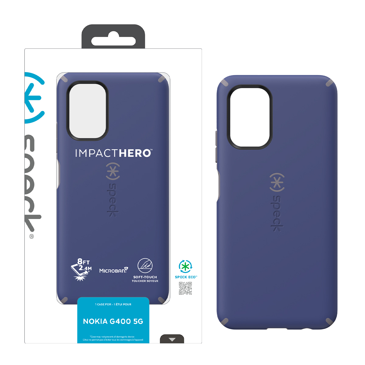 Picture of Speck Nokia G400 5G Impact Hero Slim Dual-layer Case - Prussian Blue / Cloudy Grey