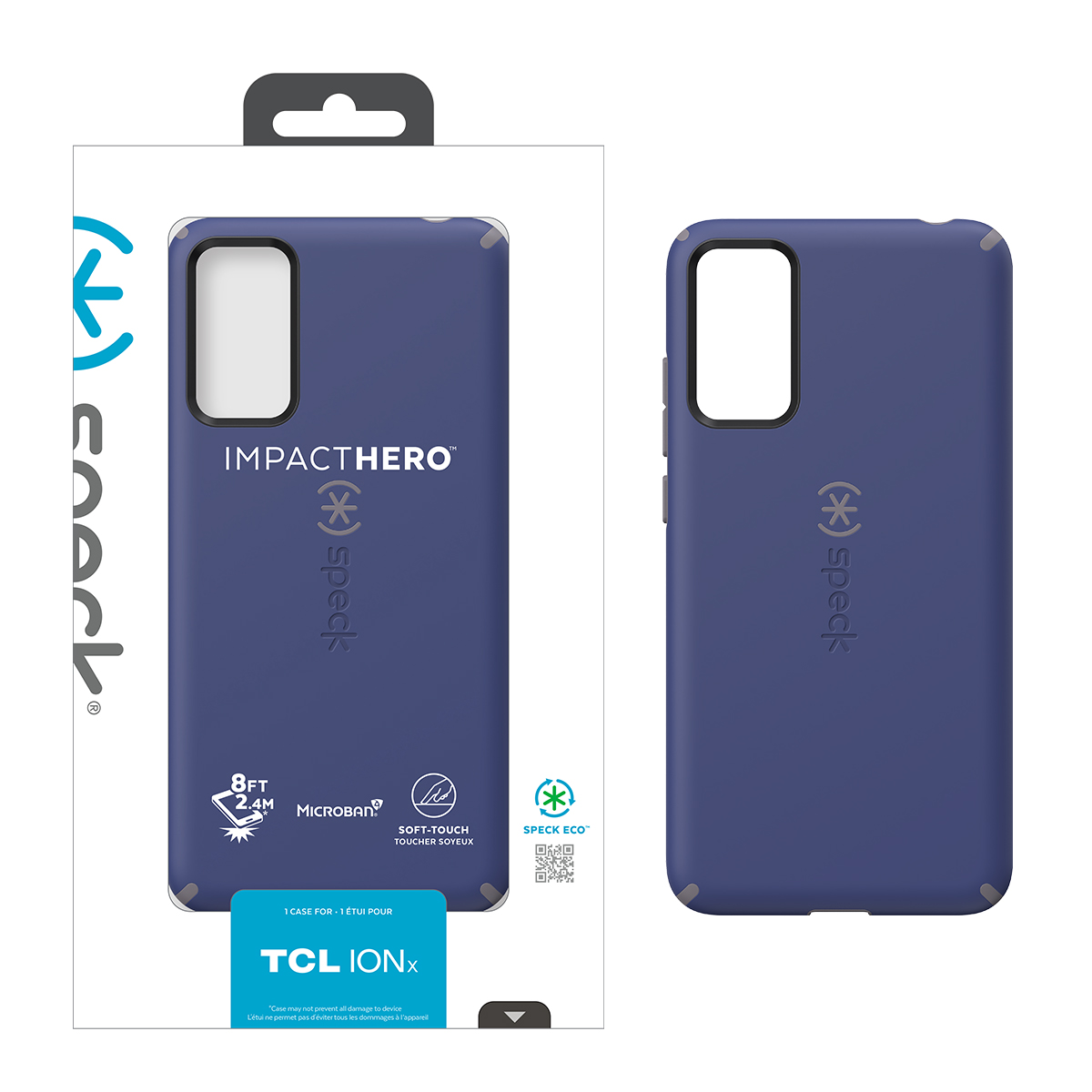 Picture of Speck TCL ION X Impact Hero Dual-layer Case - Prussian Blue/ Cloudy Grey