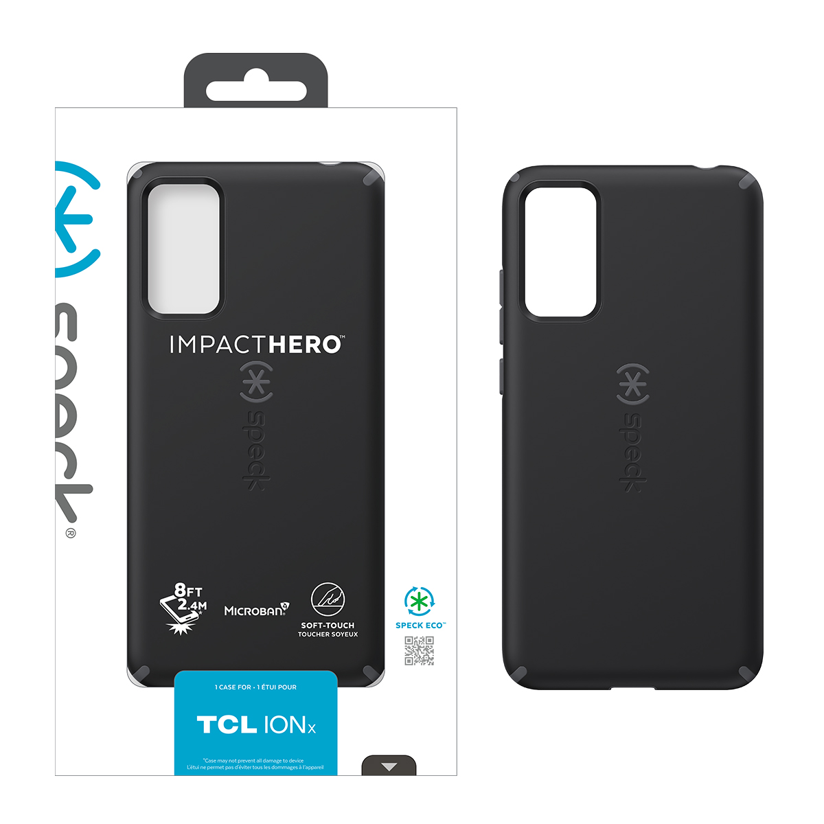 Picture of Speck TCL ION X IMPACT HERO Slim Dual-layer Case - Black / Slate Grey