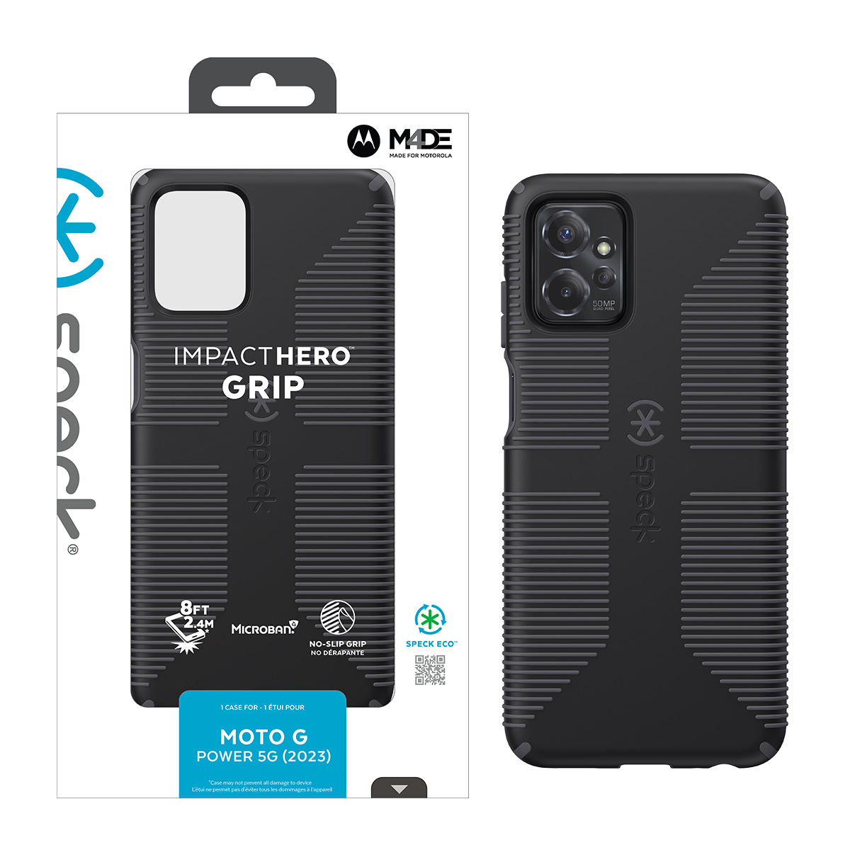 Picture of Speck moto g power 5G (2023) IMPACT HERO Grip Case - Granite Black