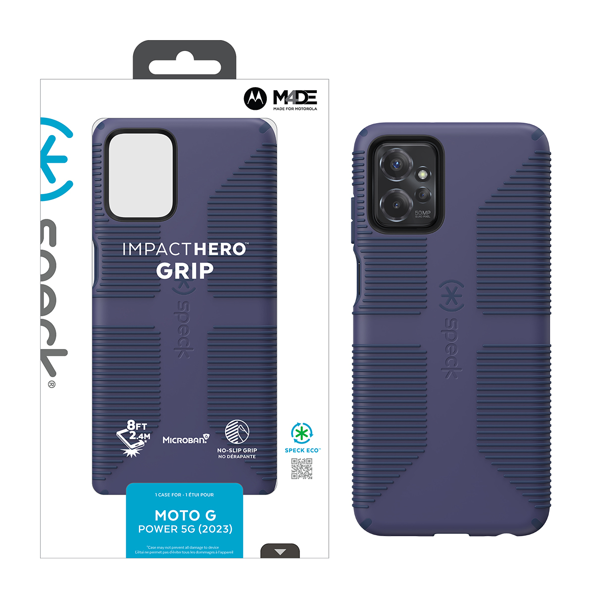 Picture of Speck moto g power 5G (2023) IMPACT HERO Grip Case - Thunder Blue