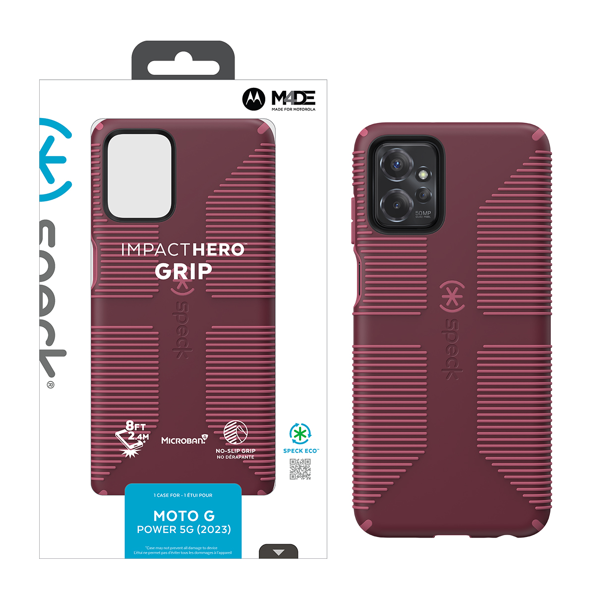 Picture of Speck moto g power 5G (2023) IMPACT HERO Grip Case - Rusty Red