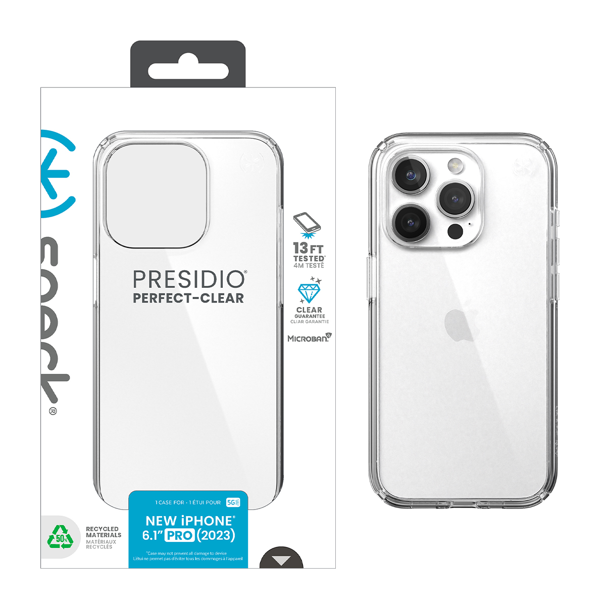 Picture of Speck Apple iPhone 15 PRO PRESIDIO PERFECT-CLEAR Case - Clear