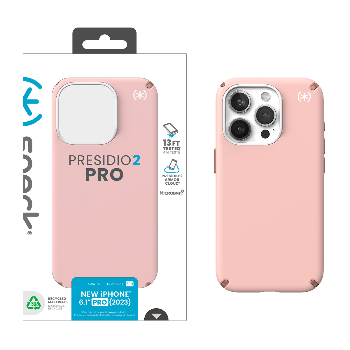 Picture of Speck Apple iPhone 15 Pro PRESIDO 2 PRO Case - Dahlia Pink