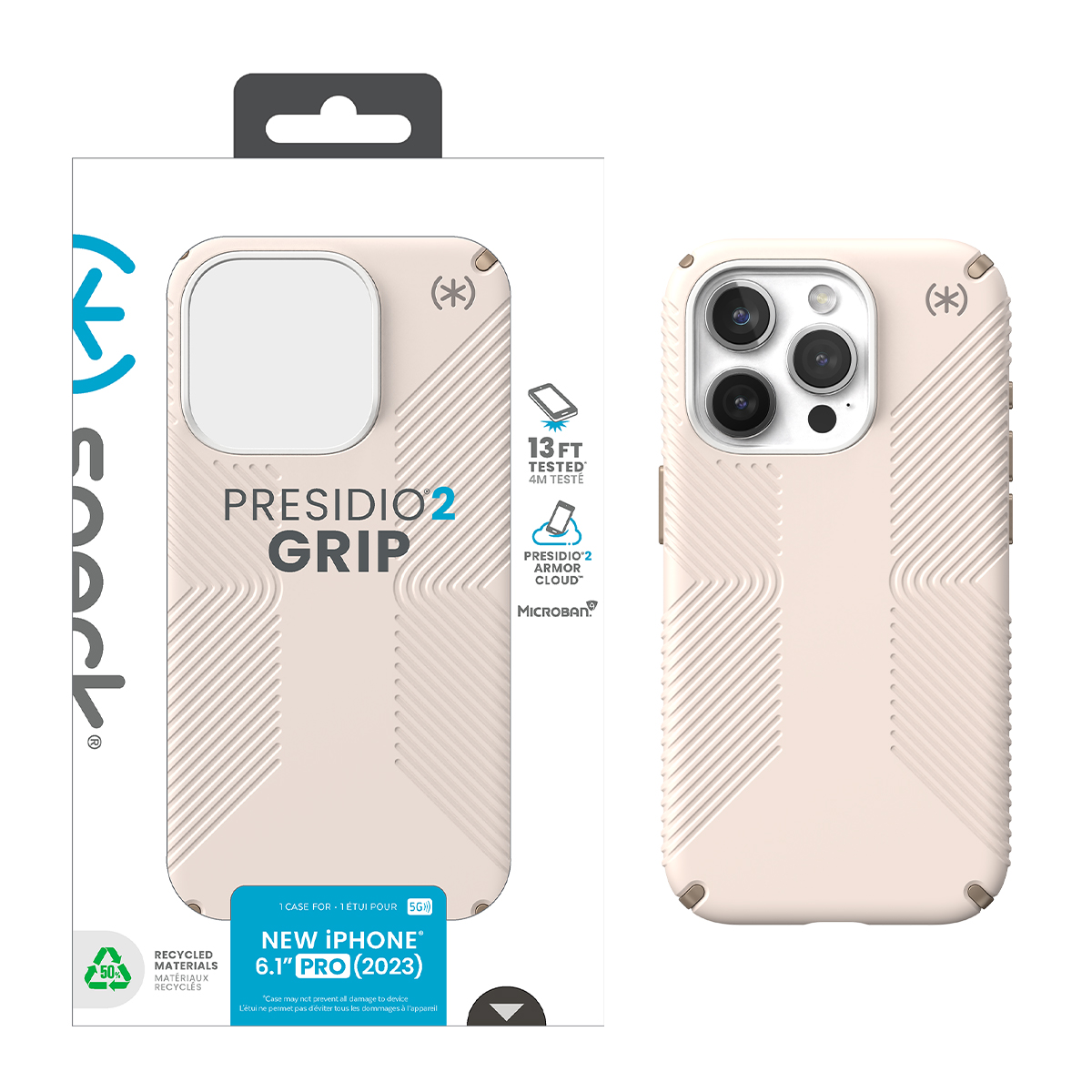 Picture of Speck Apple iPhone 15 PRO PRESIDIO 2 GRIP Case - Bleached Bone