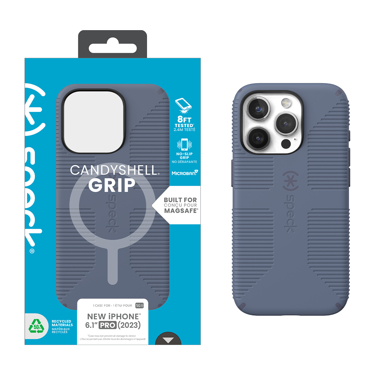 Picture of Speck Apple iPhone 15 PRO CANDYSHELL GRIP CASE + Magsafe Case - Mystery Blue