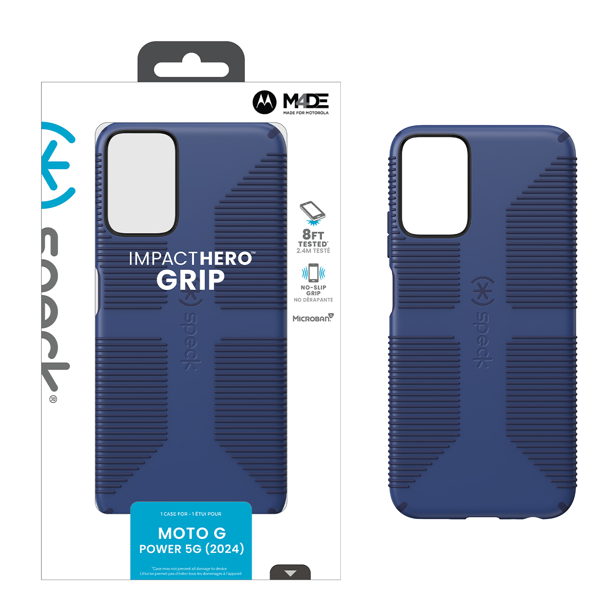 Picture of Speck moto g power 5G (2024)  IMPACTHERO GRIP (True Blue/Fresh Indigo/Black)