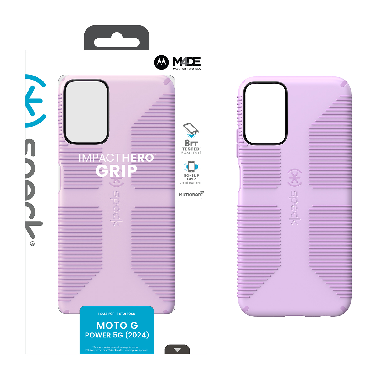 Picture of Speck moto g power 5G (2024)  IMPACTHERO GRIP (Phlox Purple/Pale Iris/Black)