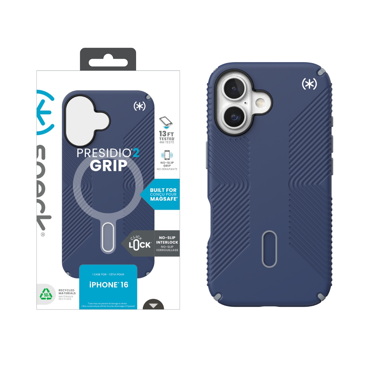 Picture of Speck Apple iPhone 16 PRESIDIO2 GRIP + CL COASTAL BLUE/DUSTGREY/WHITE