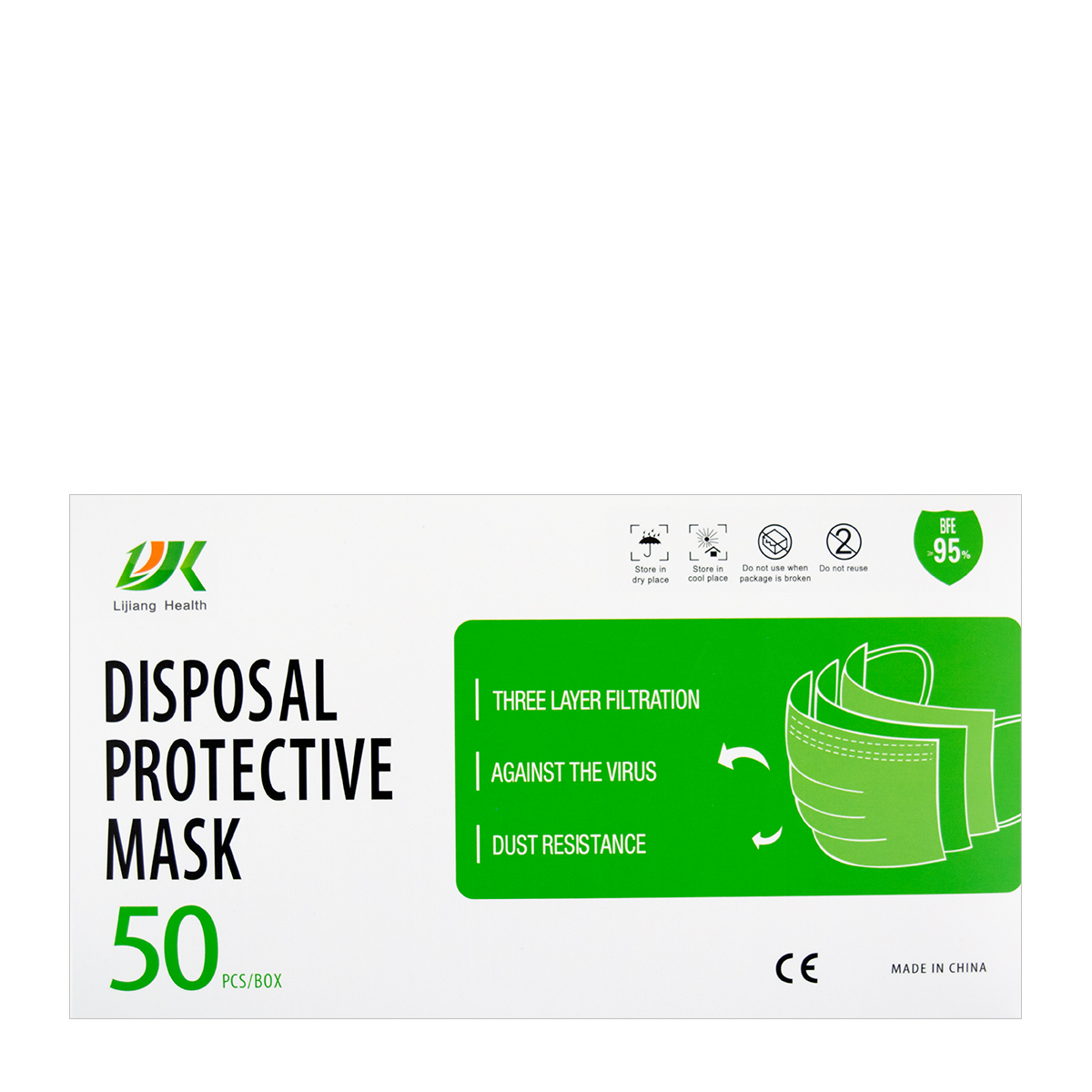 Picture of 3-Ply Mask - Not for Medical Use 50 Pack FDA Certified Factory