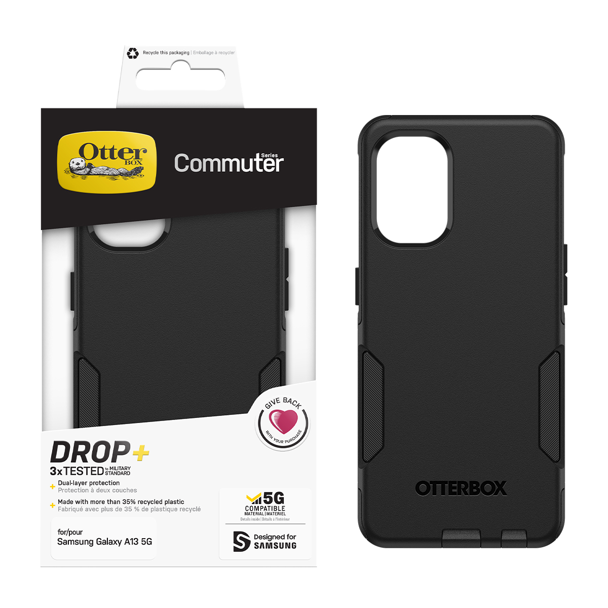 Picture of OtterBox OnePlus Nord N20 5G  Commuter Dual-layer Case - Bentmetal Black