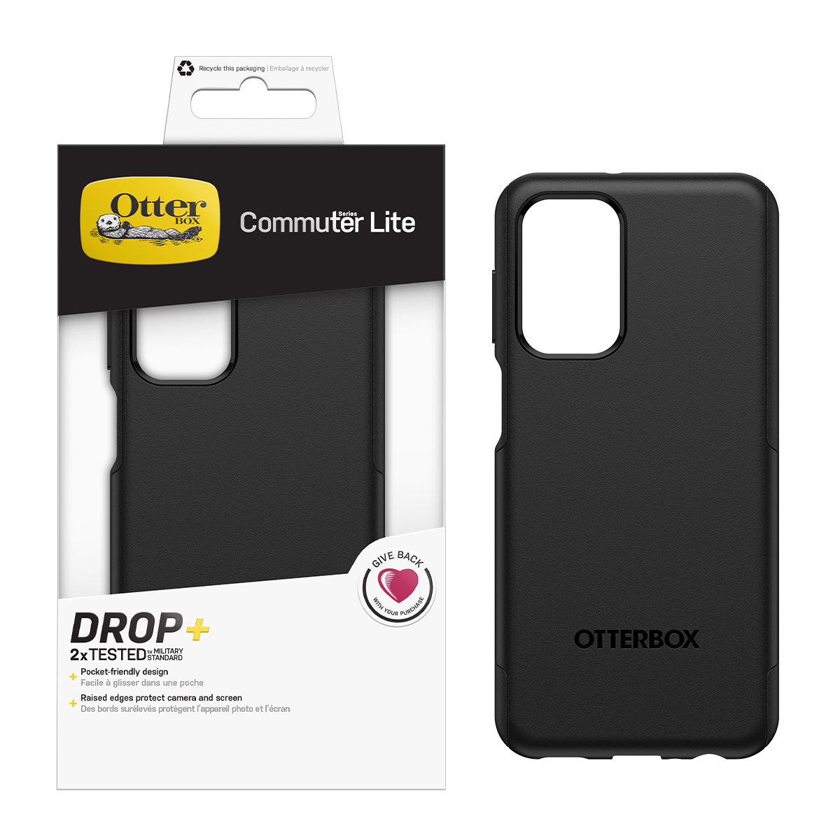 Picture of OtterBox Samsung Galaxy A23 5G Commuter LITE Dual-layer Case - Ironchic Black