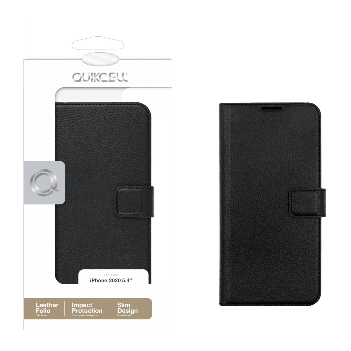 Picture of Quikcell Apple iPhone 12 Mini CONSUL Folio Case with Slots - Black Vault