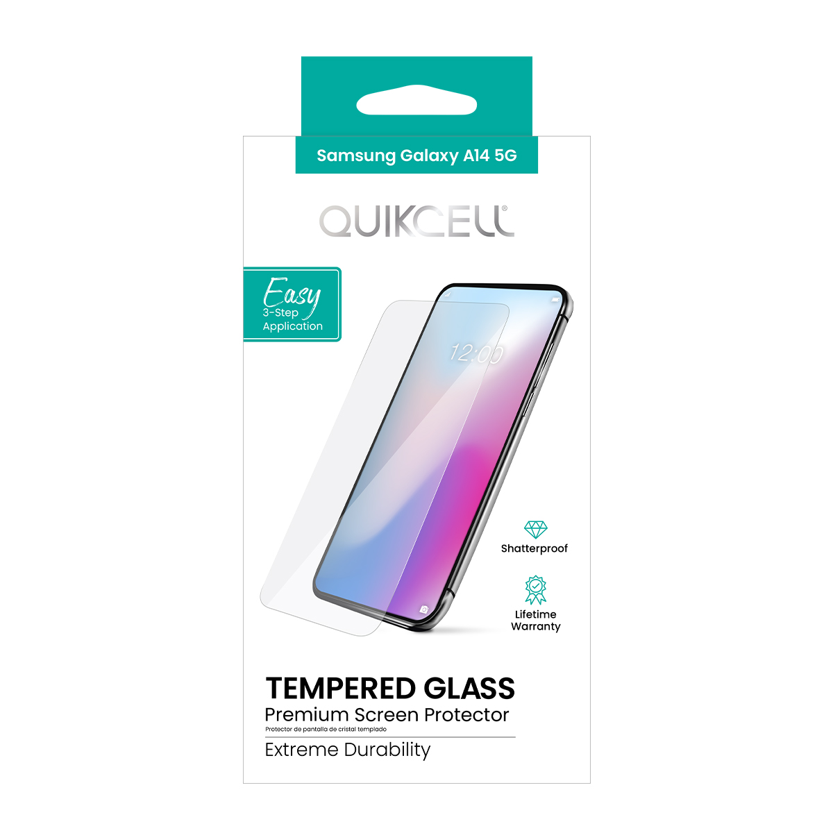 Picture of Quikcell Samsung Galaxy A14 5G TEMPERED GLASS Screen Protector