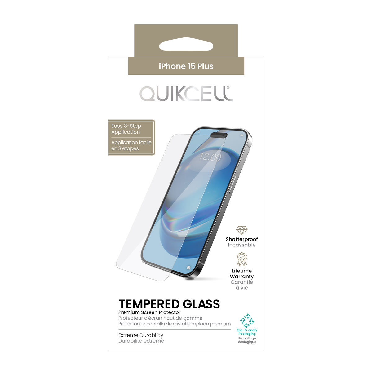 Picture of Quikcell Tempered Glass Screen Protector for  Apple iPhone 15 Plus