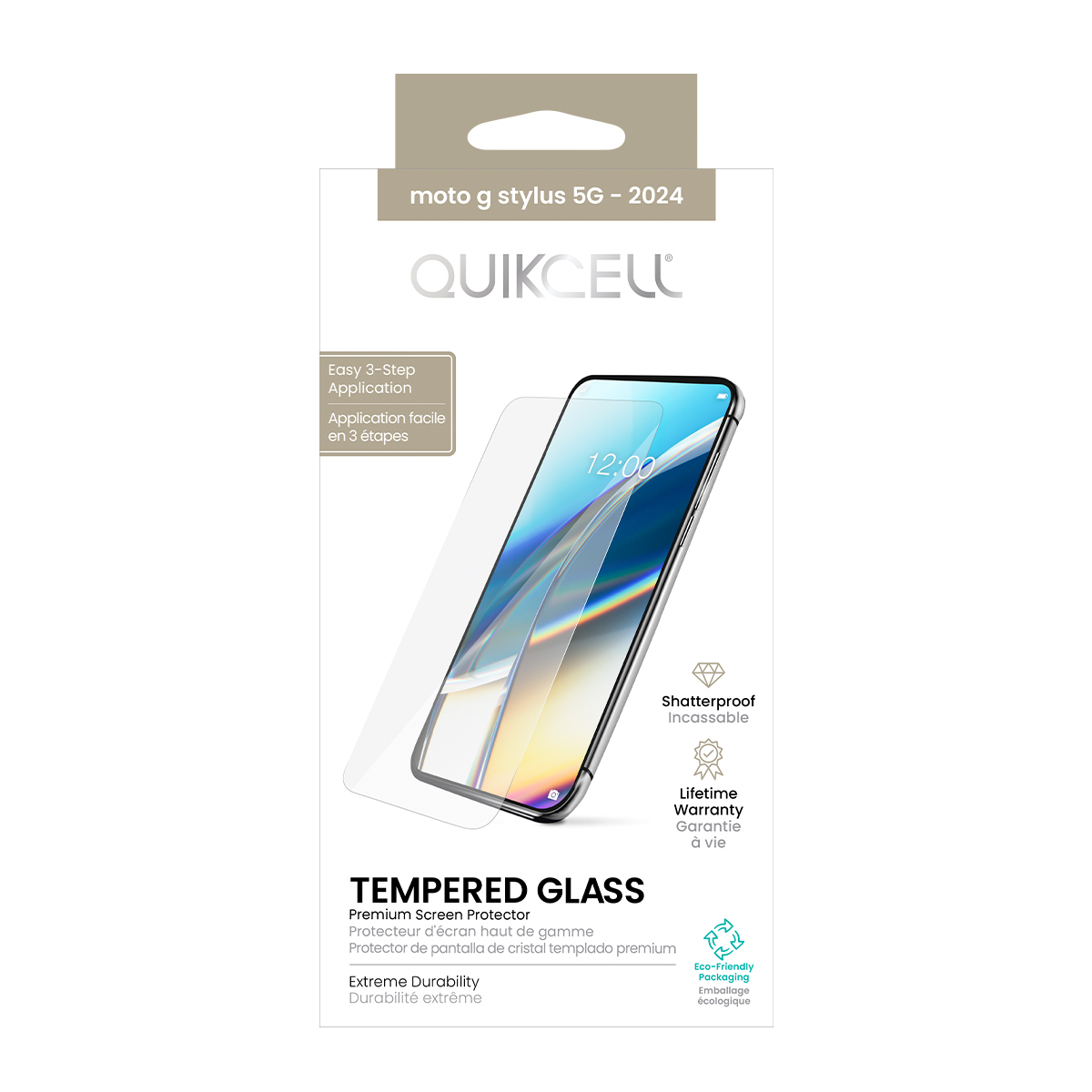 Picture of Quikcell Tempered Glass Screen Protector for Moto G Stylus 5G-2024