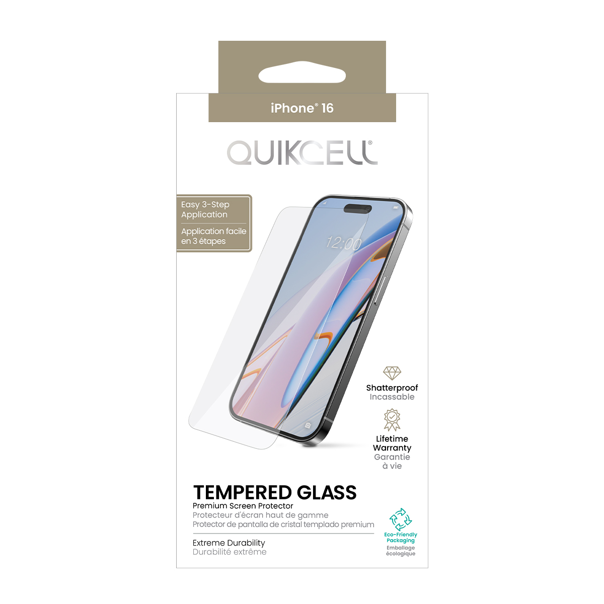 Picture of Quikcell Tempered Glass Screen Protector for Apple iPhone 16