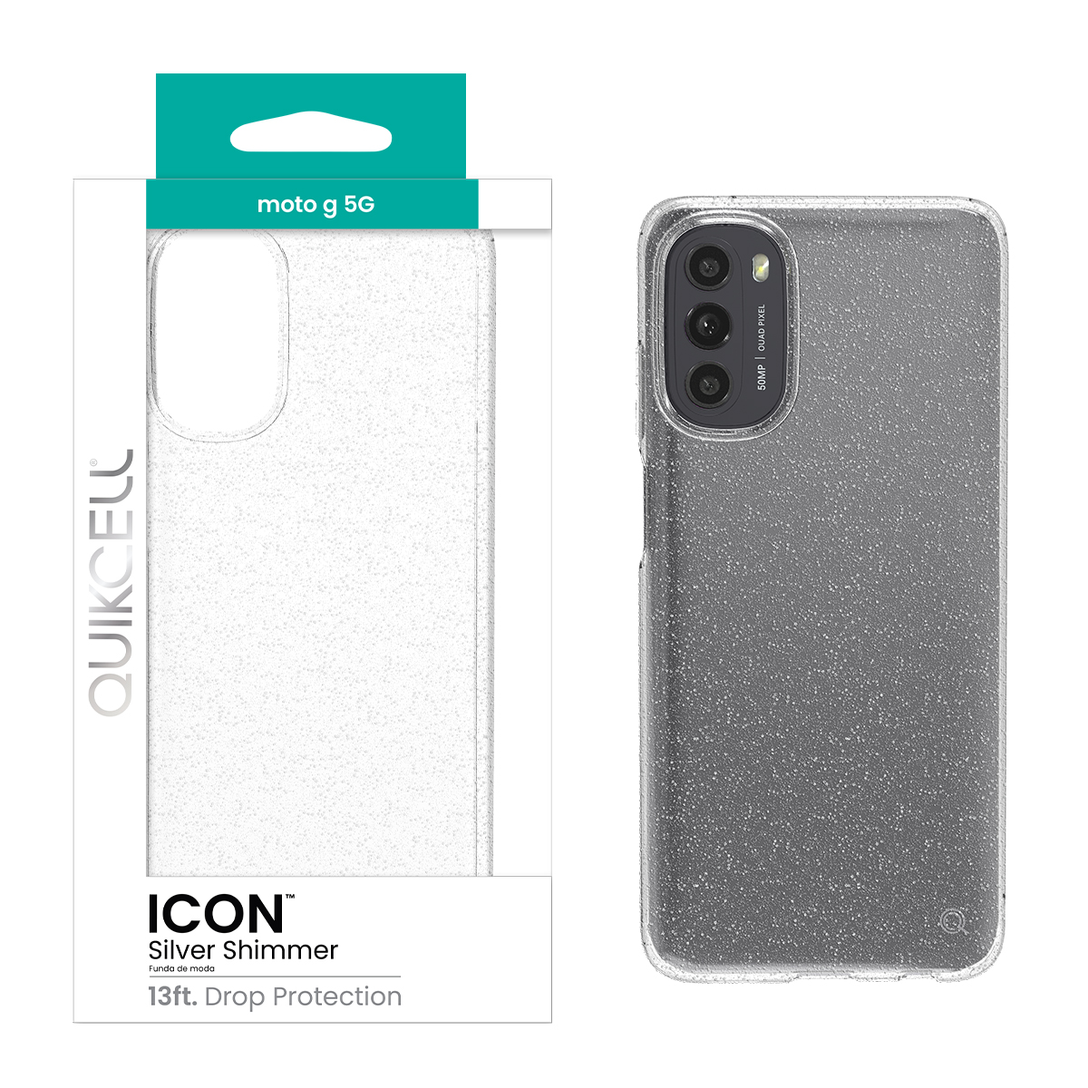 Picture of Quikcell Moto g 5G  ICON Fashion Case - Silver Shimmer