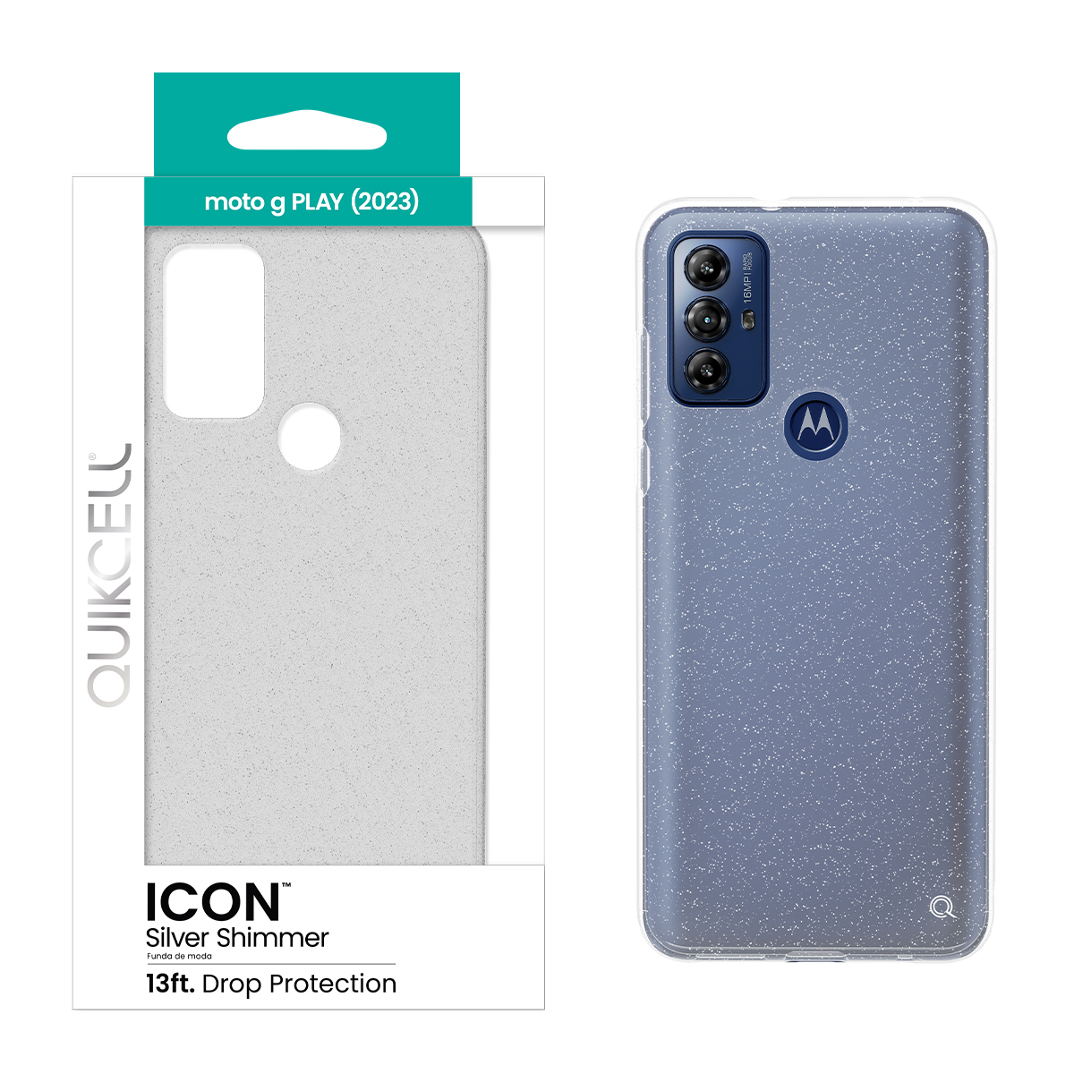 Picture of Quikcell moto g PLAY (2023) ICON Fashion Case - Silver Shimmer