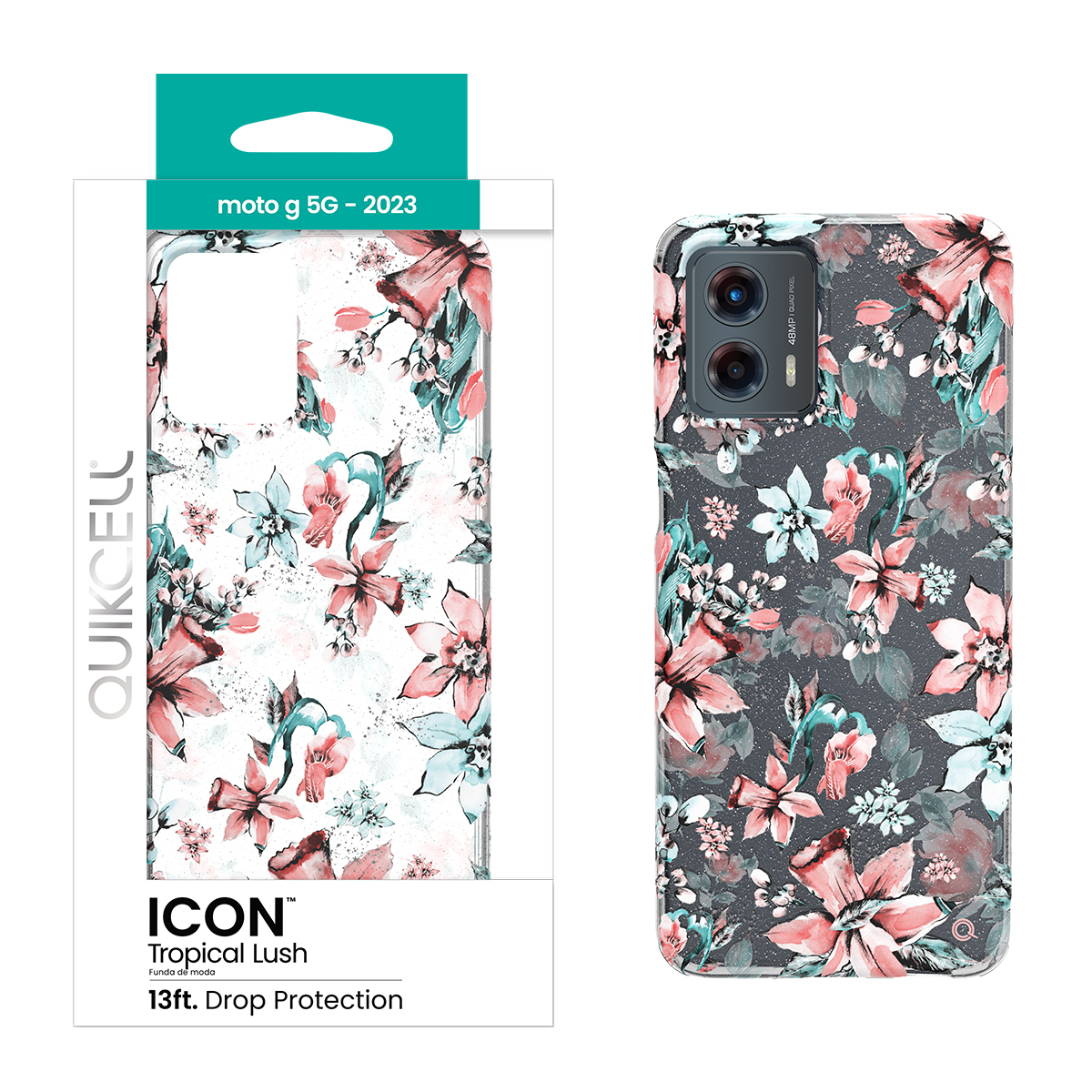 Picture of Quikcell moto g 5G (2023) ICON Fashion Case - Tropical Lush